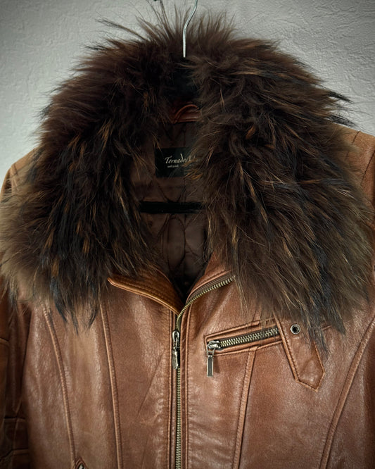 Tornado Mart Vintage Fur Leather Jacket
