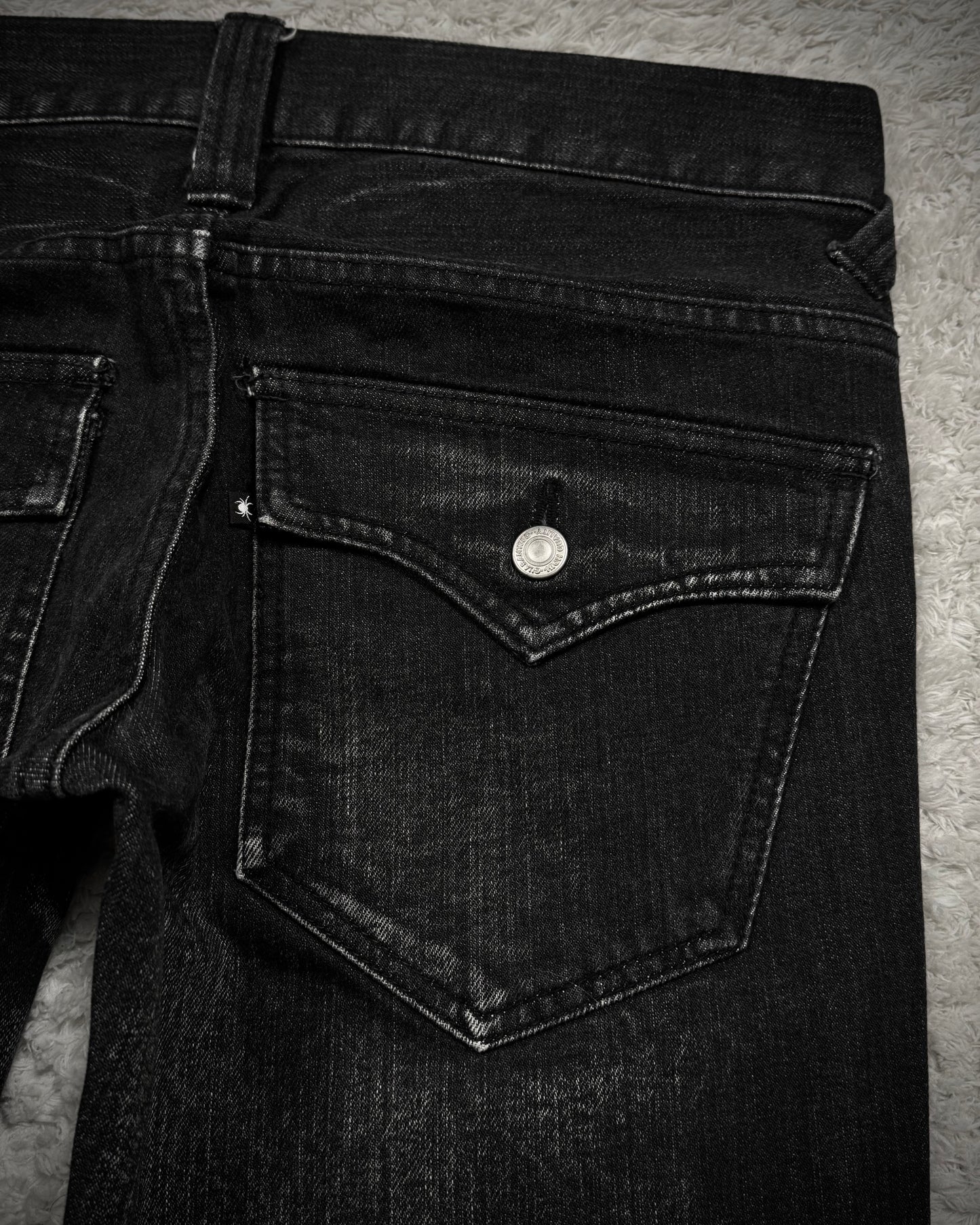 Modern Lovers Clawmarks Washed Spiral Flared Denim