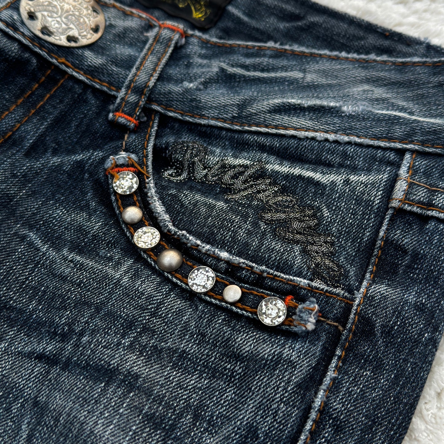 Red Pepper Studded Flared Jeans