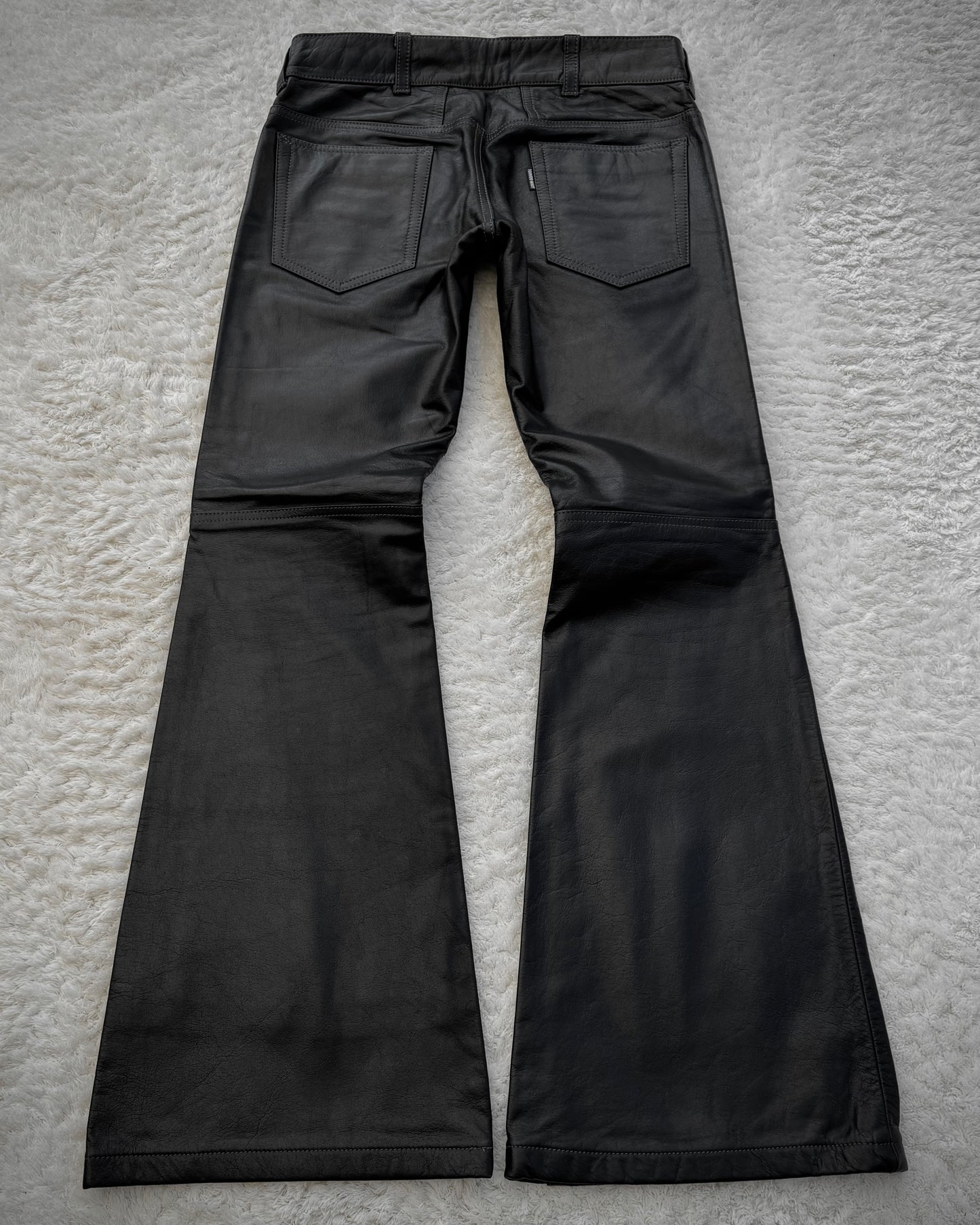 Tornado Mart Flared Buffalo Leather Pants
