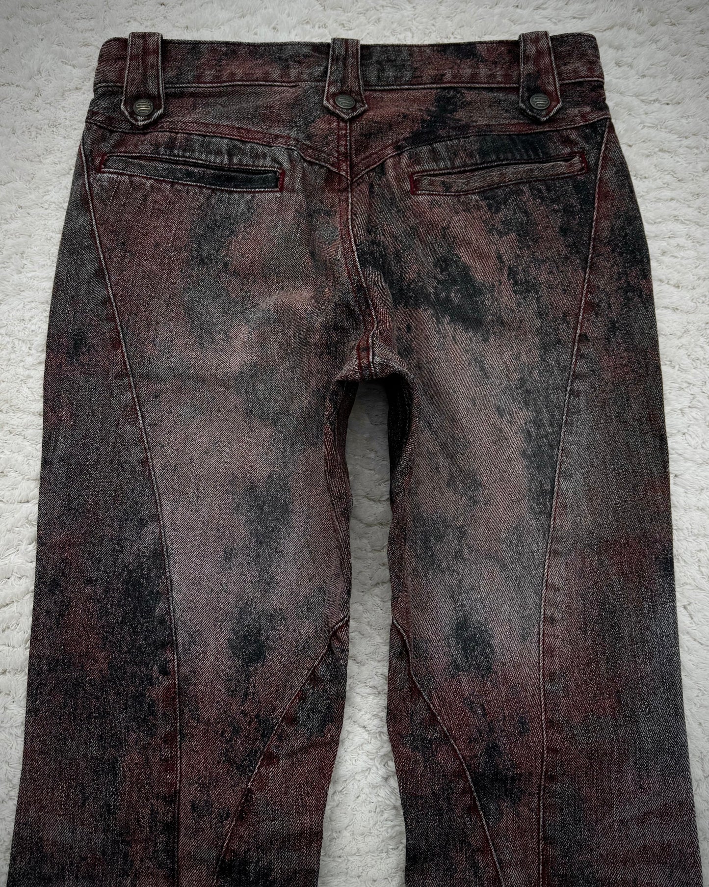 Schlüssel Blood Washed Snake Hardware Bootcut Pants