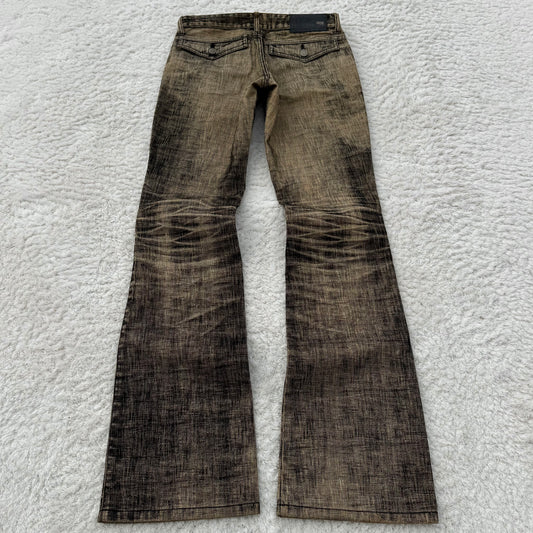 Custom Culture Sword Knee Burnt Bootcut Pants