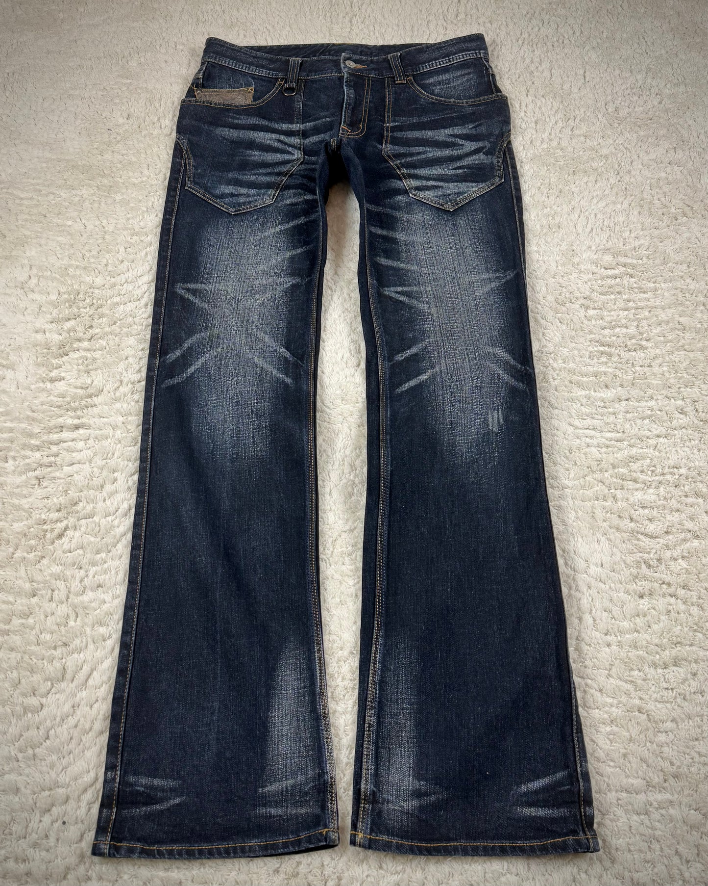 Hide Aways Vintage Leather Pocket Bootcut Denim