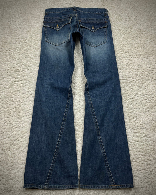 Tornado Mart Flap Pocket Spiral Flared Denim