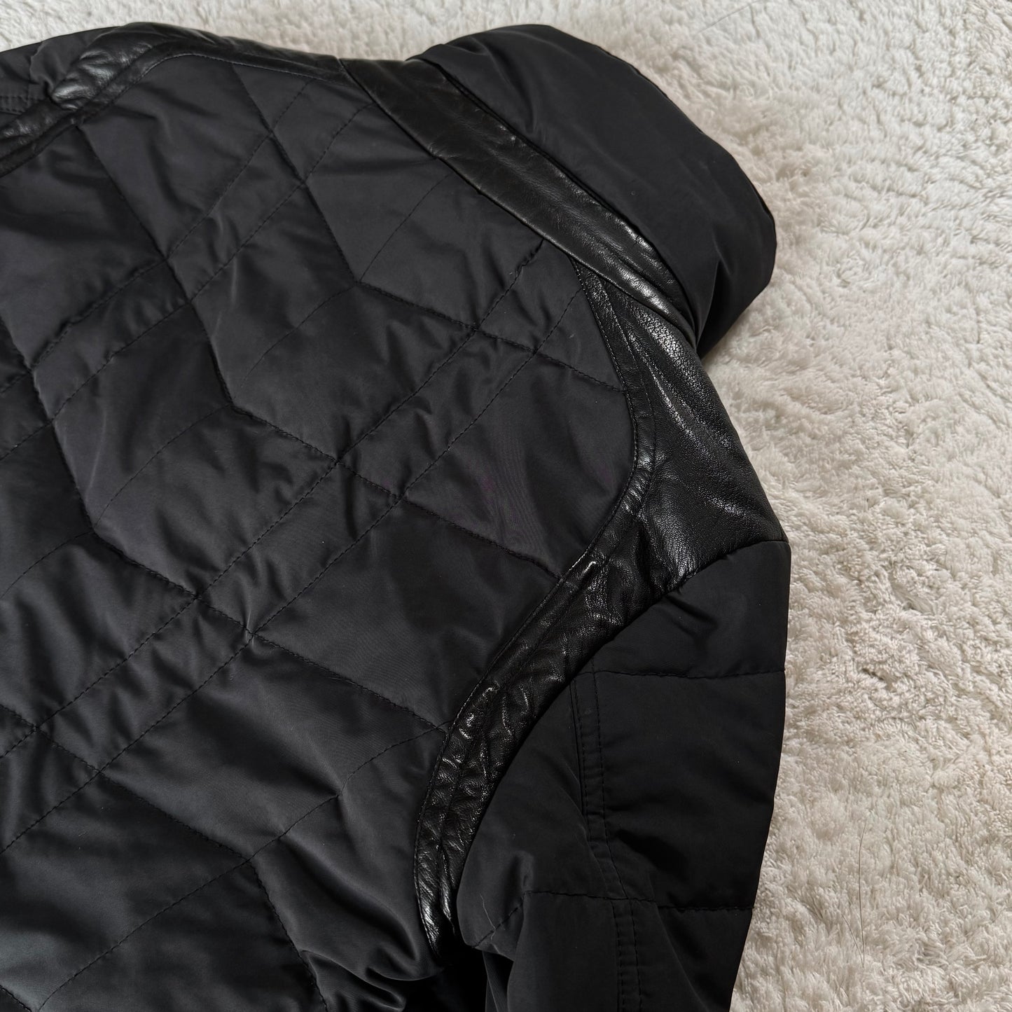 Yasuyuki Ishii Leather Detailed Gas Mask Puffer Jacket