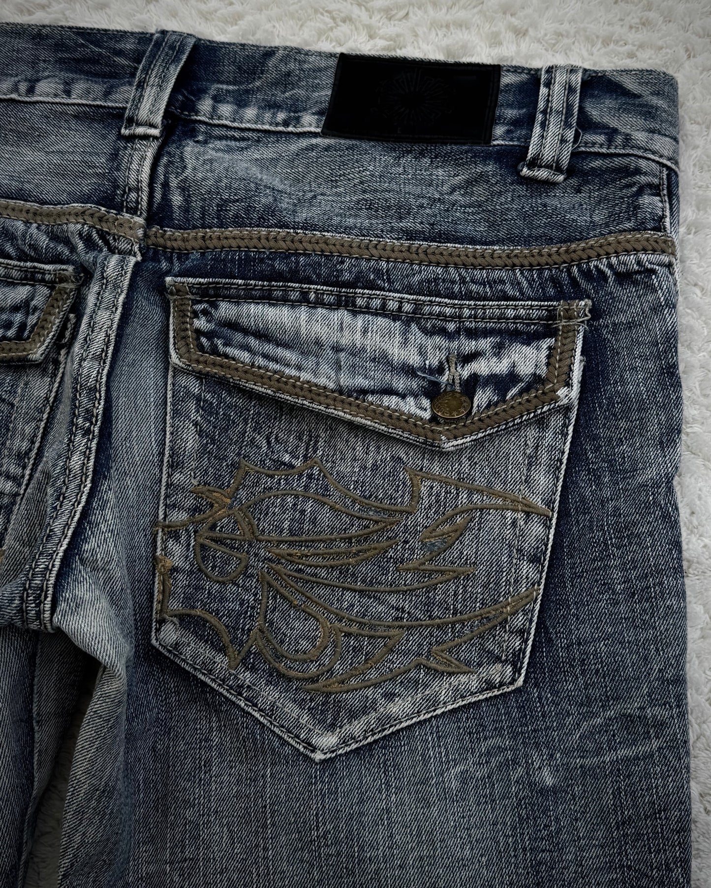 Tornado Mart Decorated Spiral Flared Jeans