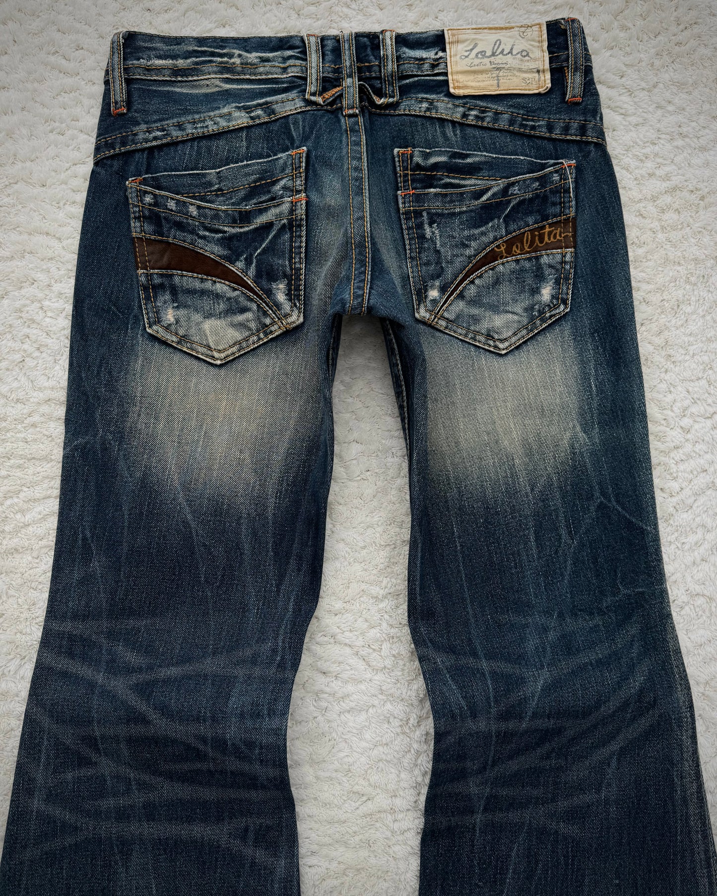 Lolita Vintage Mud Washed Flared Jeans