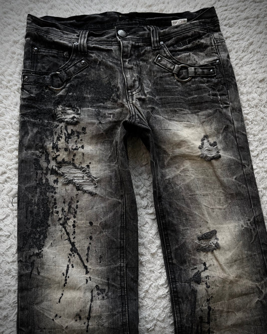 Lowbox Luster Splatter Honeycomb Bootcut Jeans