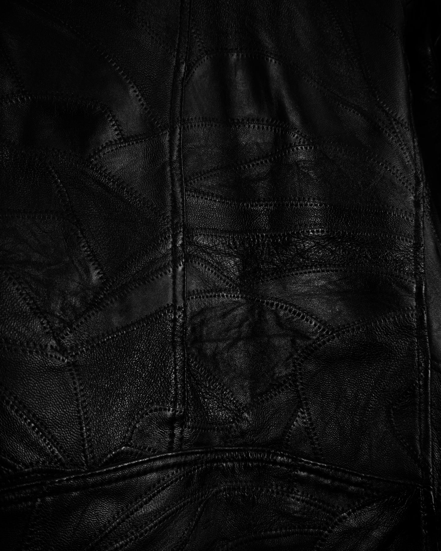 Semantic Design Leather Patchwork Jacket