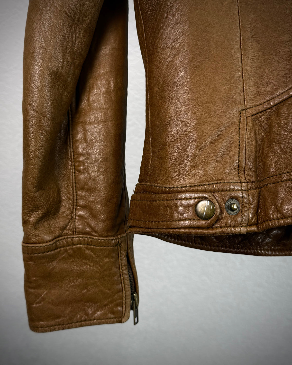 Korean Grained Sheepskin Leather Jacket