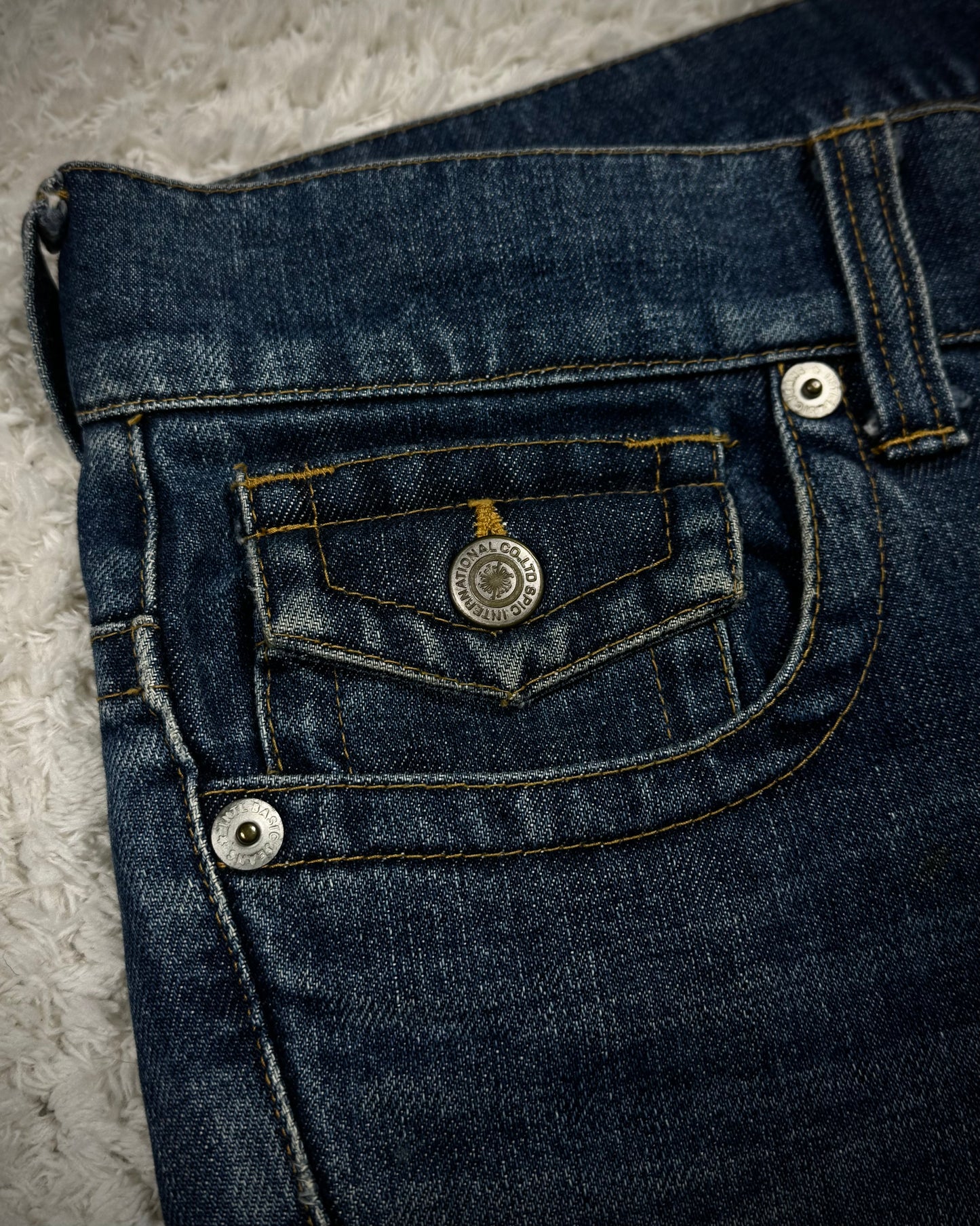 Tornado Mart Flap Pocket Spiral Flared Denim