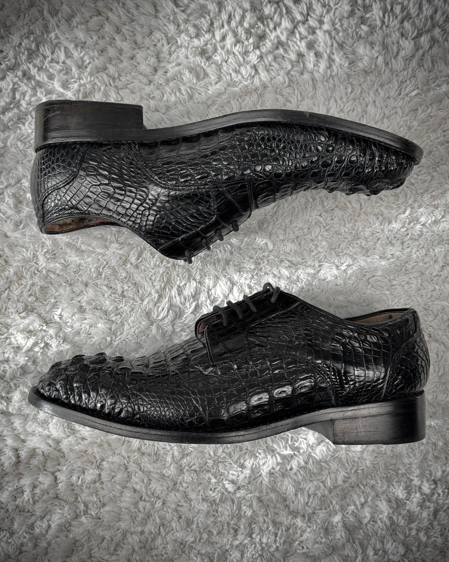Depth Sculpted Crocodile Leather Boots