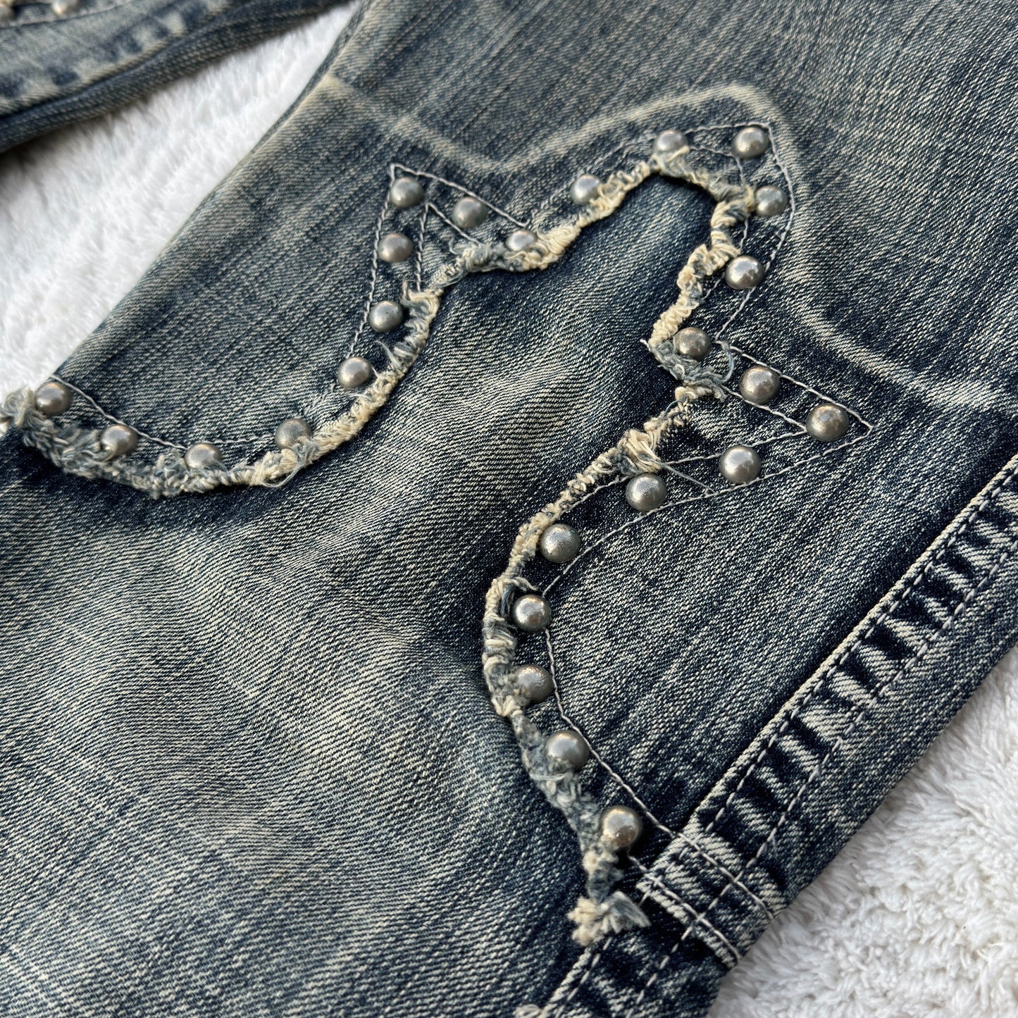 Tornado Mart Studded Flared Jeans