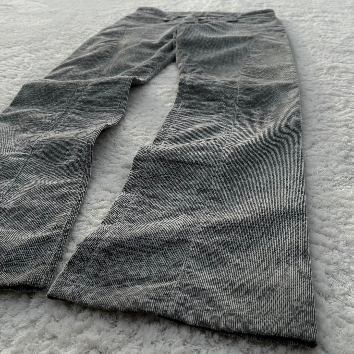 Semantic Design Snakeskin Flared Jeans