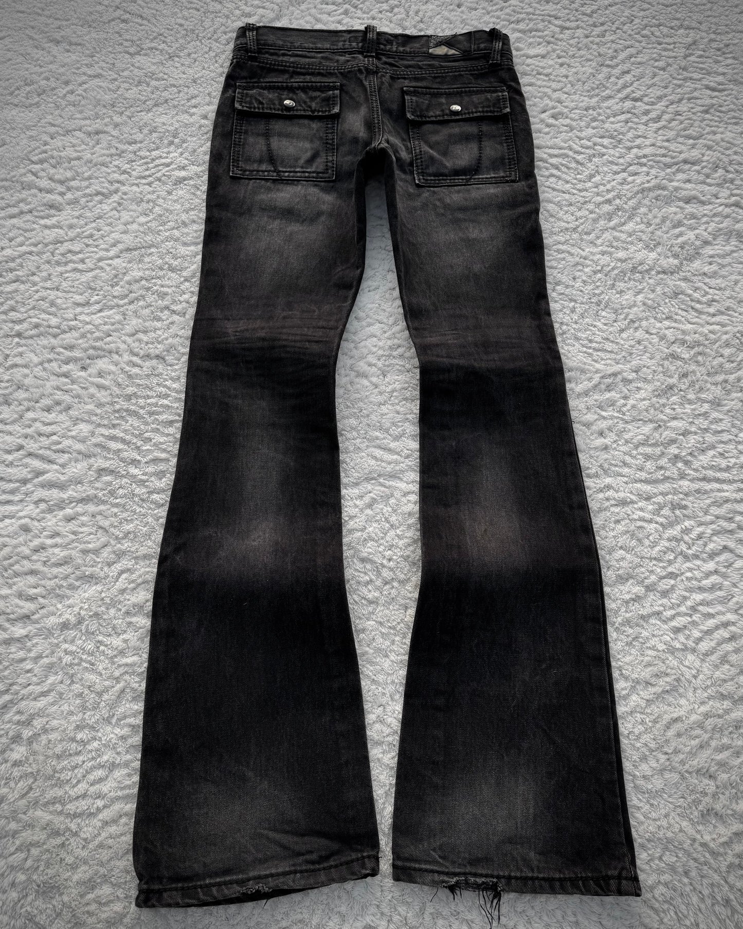 Fuga Snakeskin Detailed Slim Bootcut Jeans