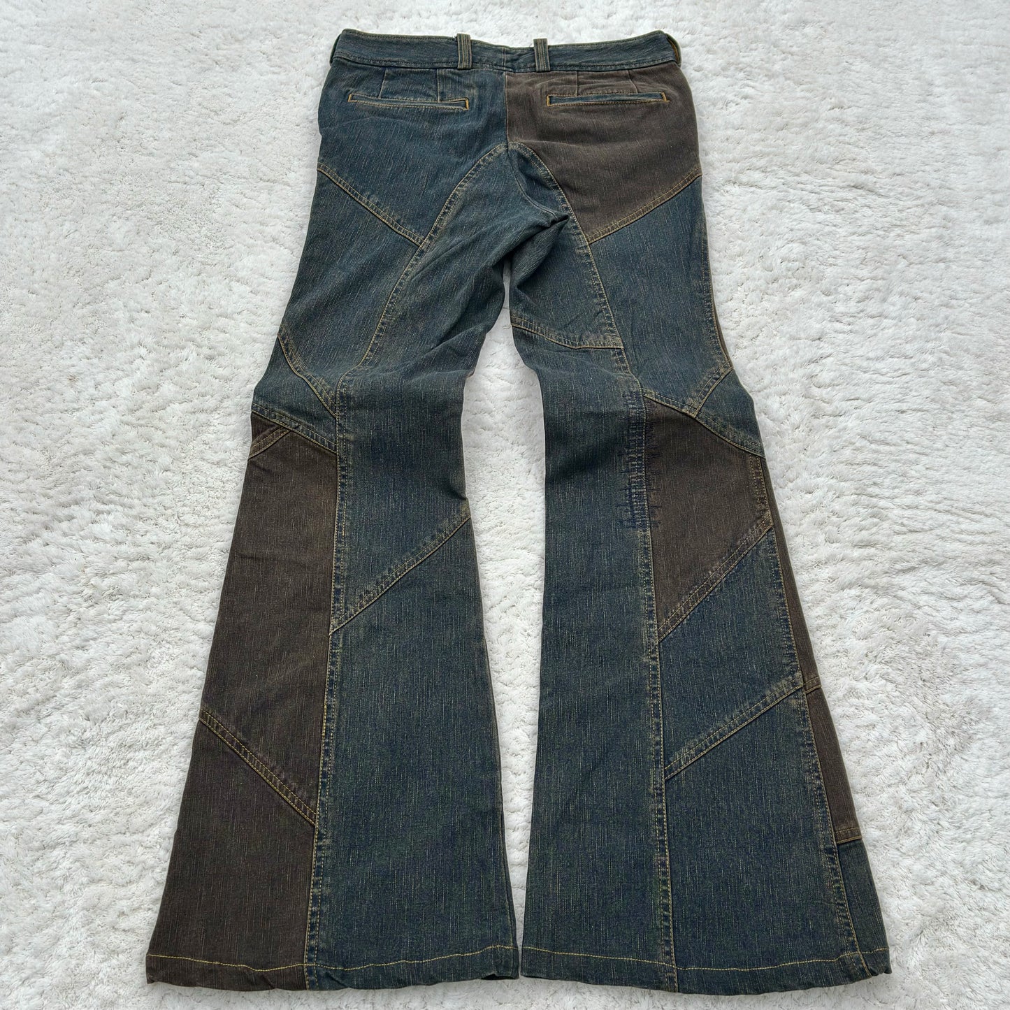 Tornado Mart Cowboy Patchwork Flared Jeans