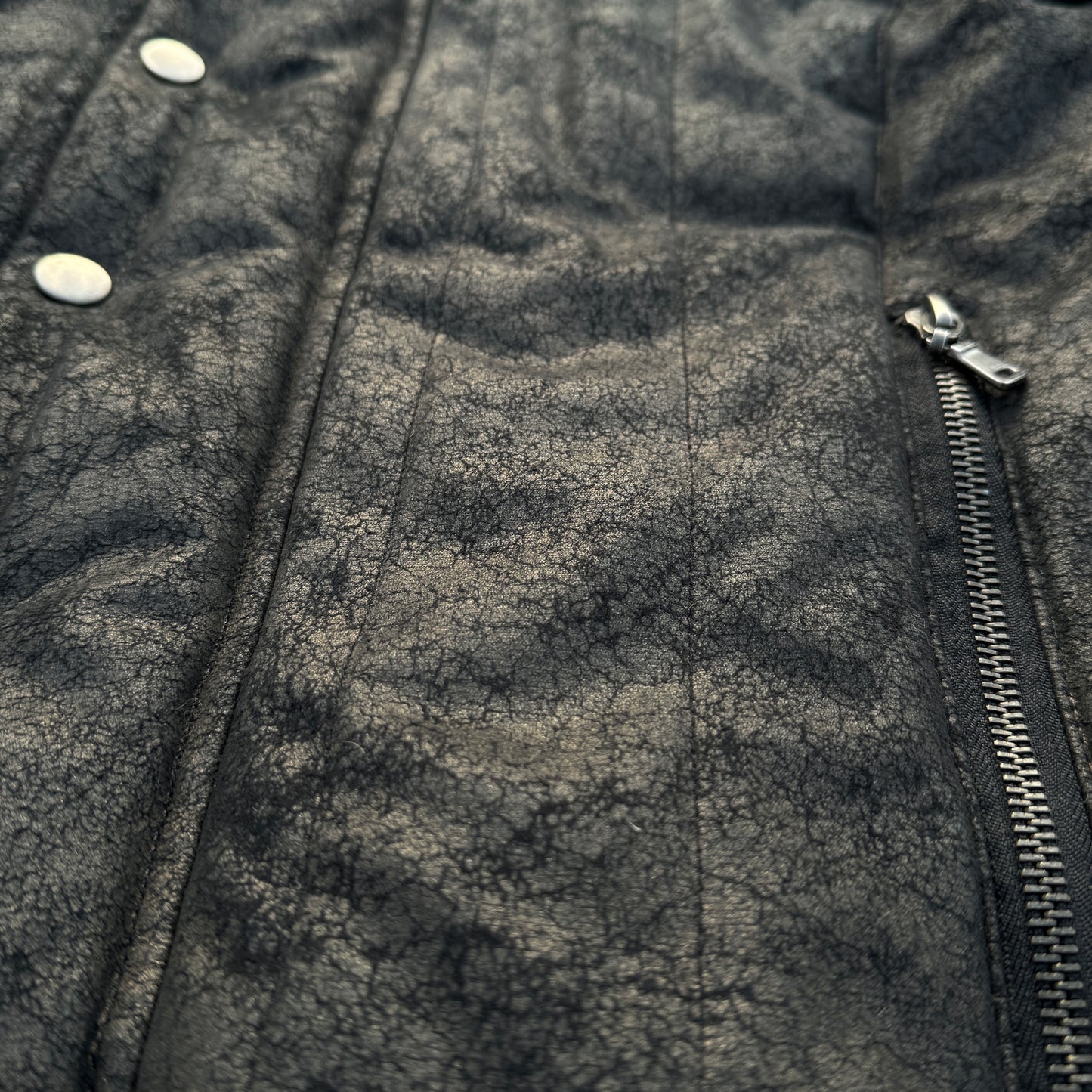 Varentine Cracked Pattern & Fur Jacket