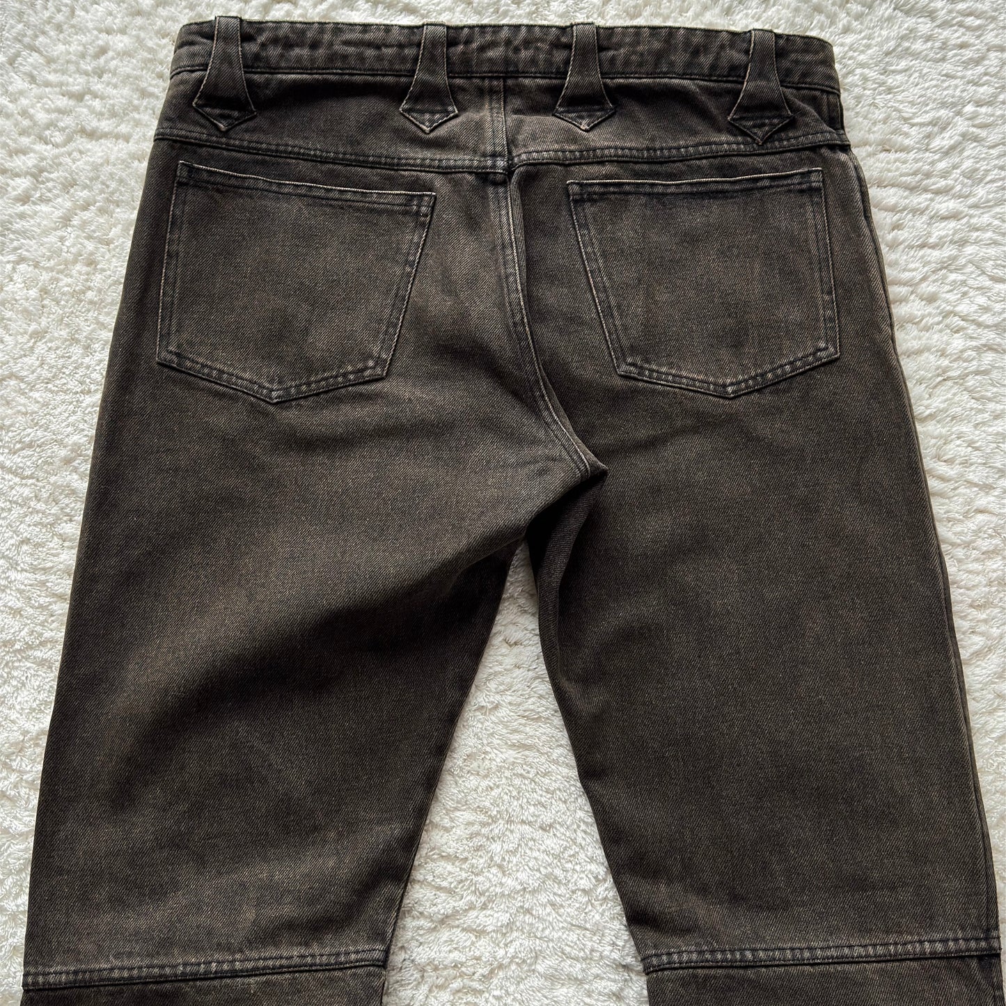 Henry Duarte Sword Knee Flared Lace-Up Jeans