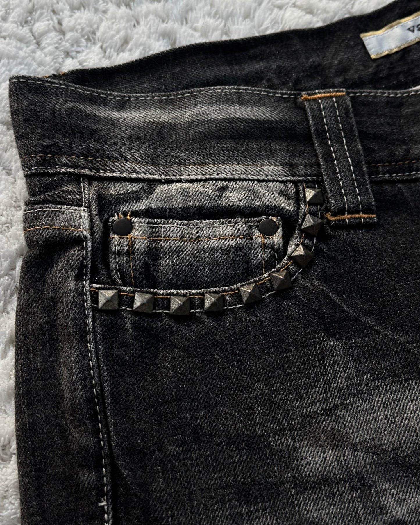 Varosh Pierced Distressed Flared Jeans