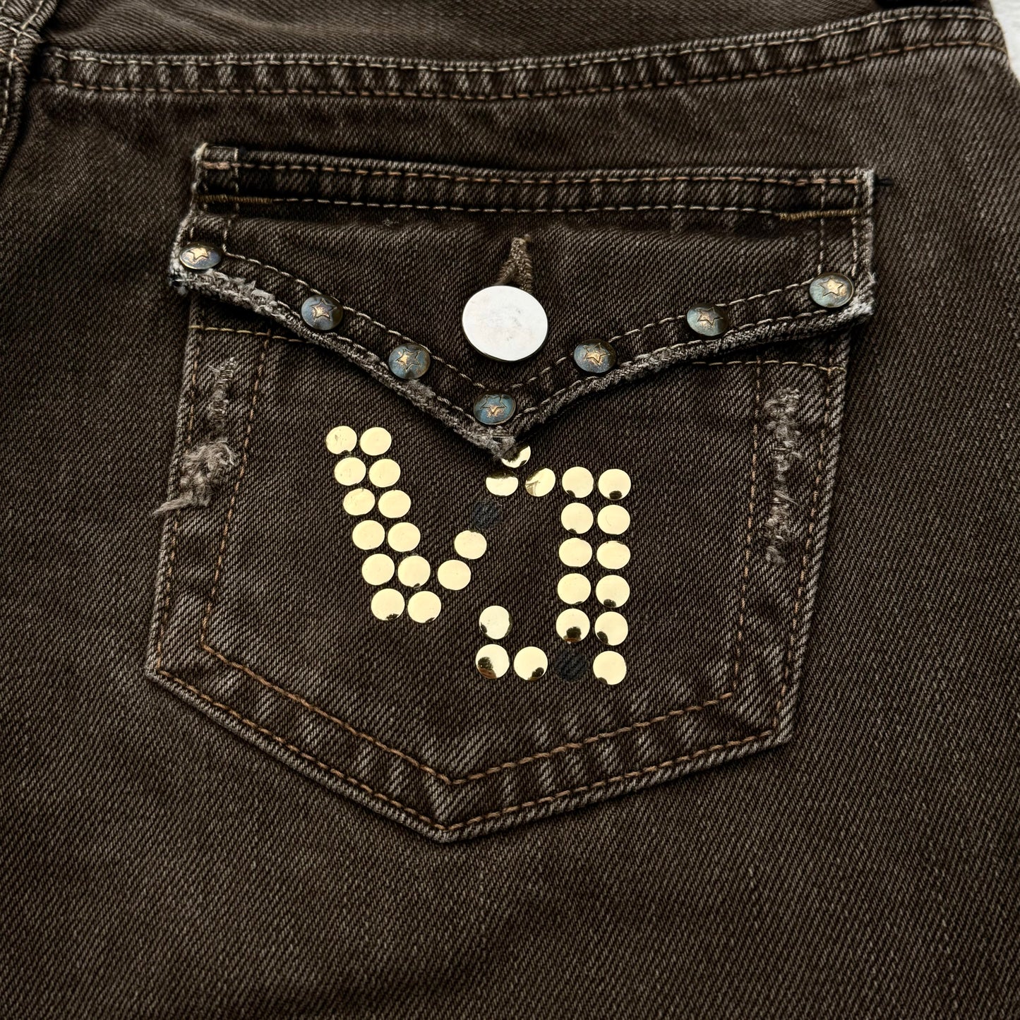 Venus Fur Pocket Lace-Up Flared Jeans