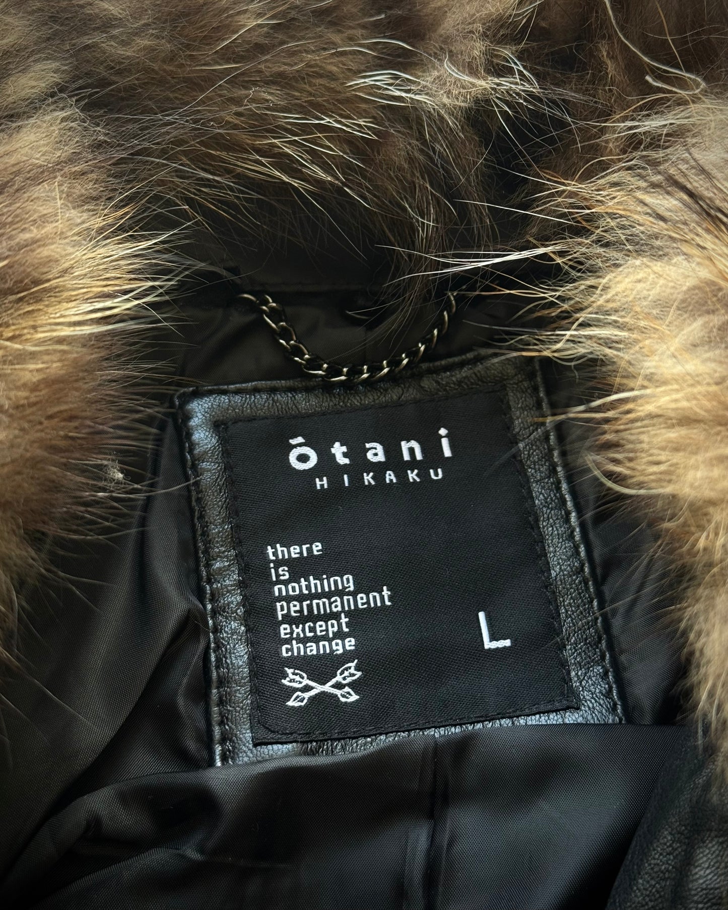 Otani Hikaku Chunky Fur Collar Leather Jacket