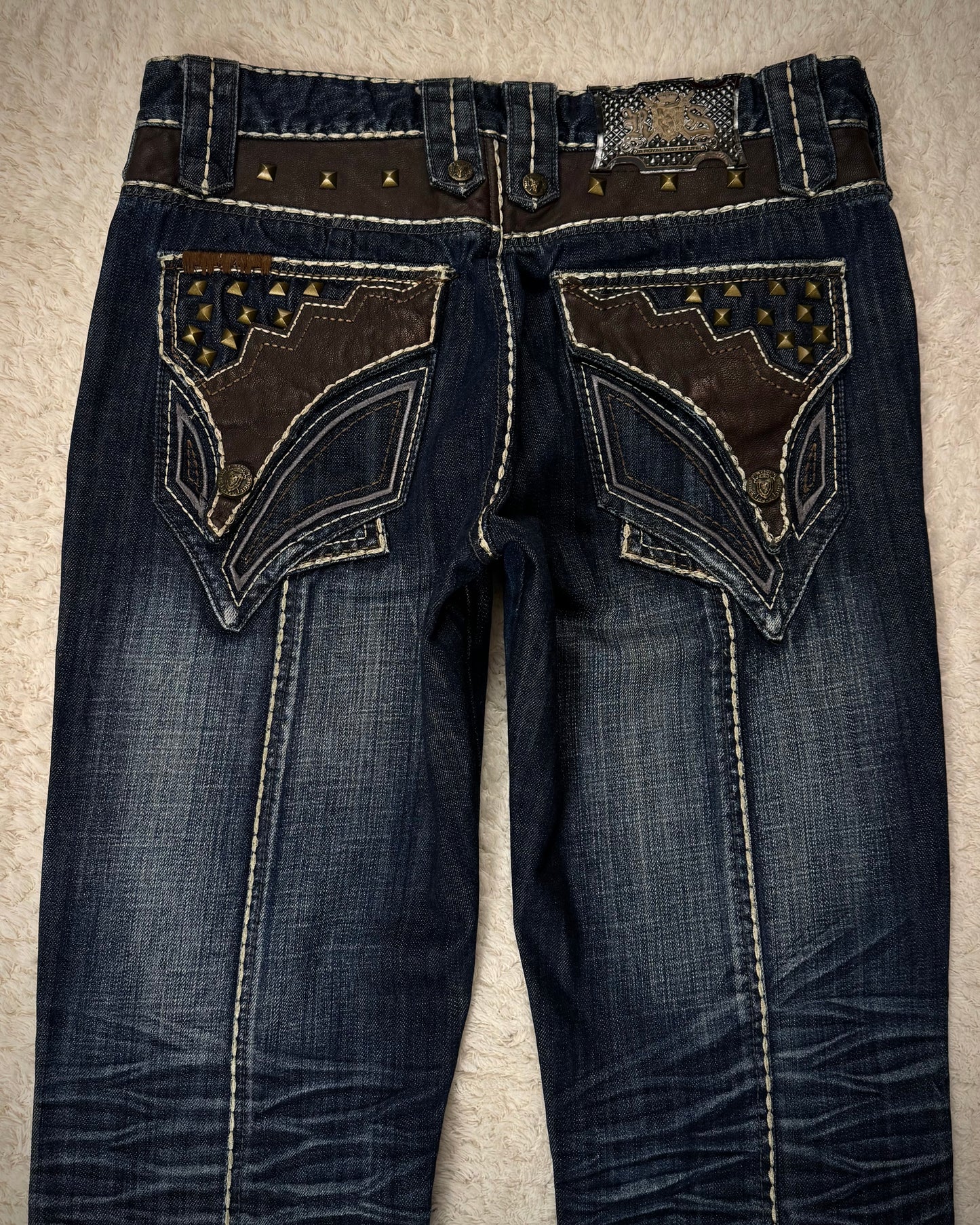 Rebel Spirit Studded Western Detailed Denim