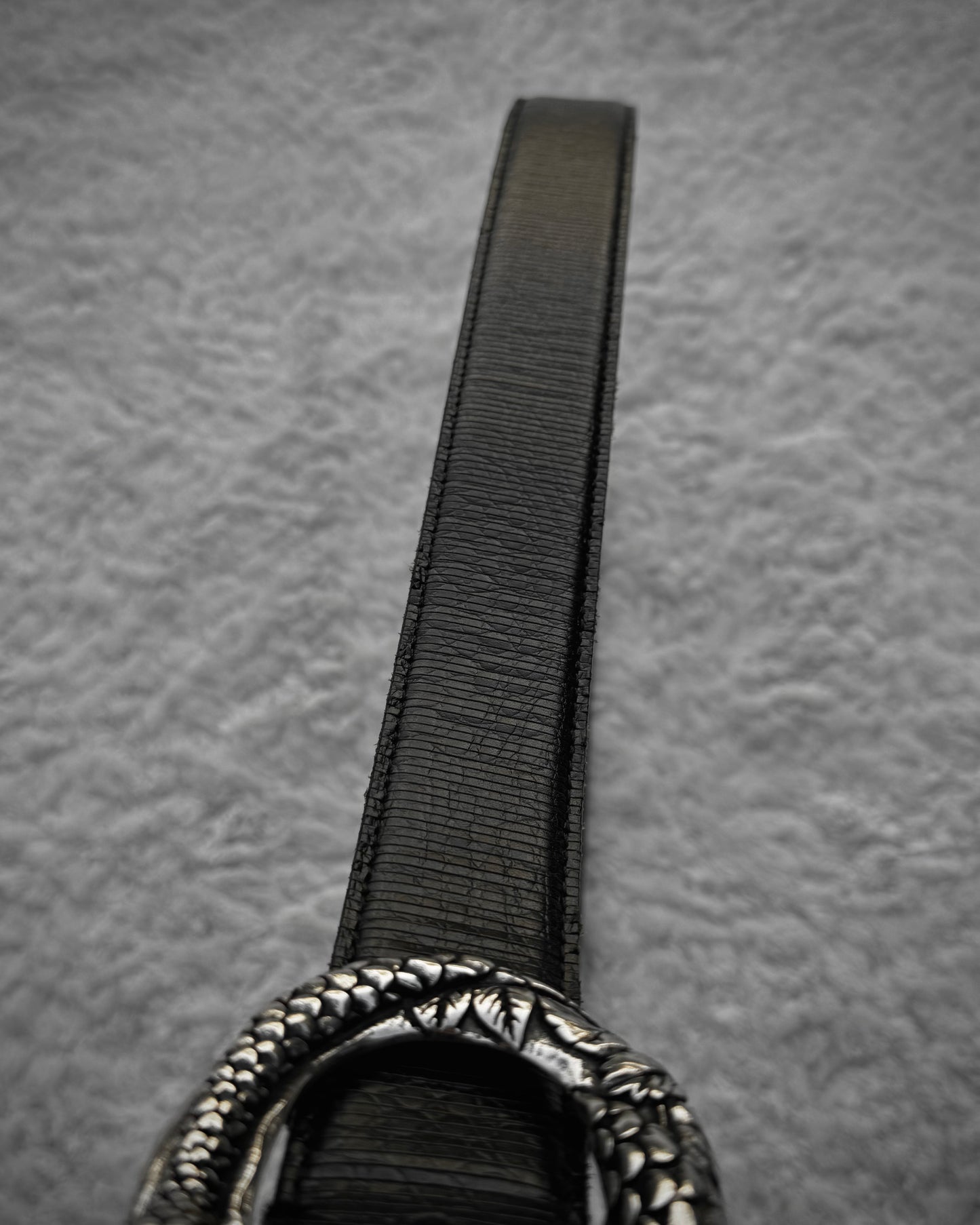 Tornado Mart Snake Buckle Textured Belt