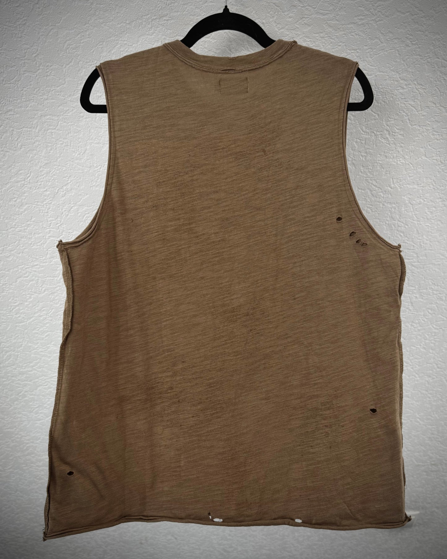 Road Distressed Ghost Face Tank Top