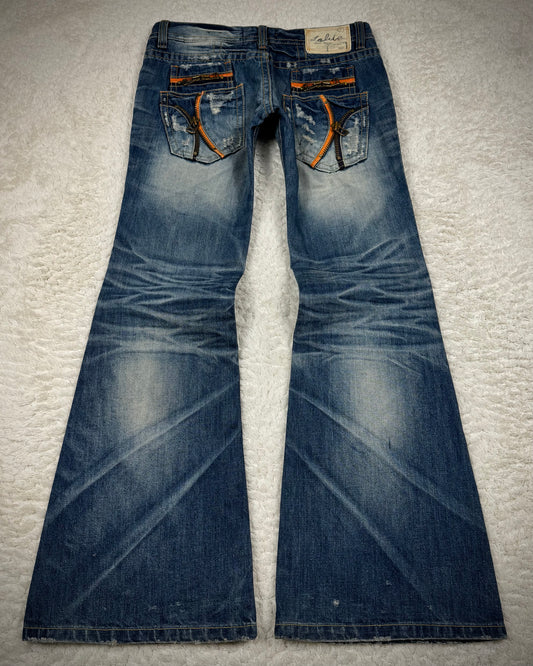 Lolita Vintage Clawmark Washed Flared Jeans