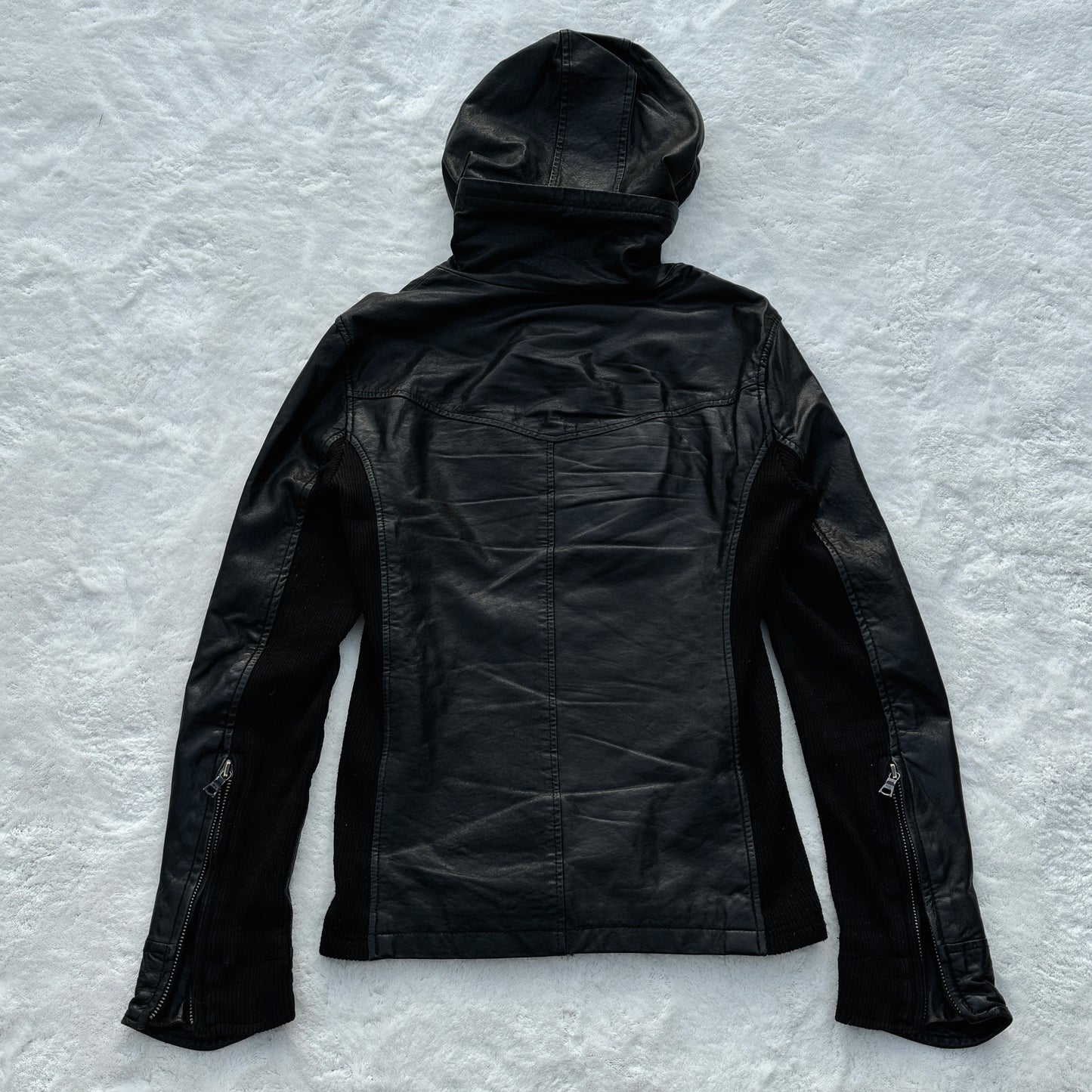 Buffalo Bobs Detachable Hood Leather Jacket