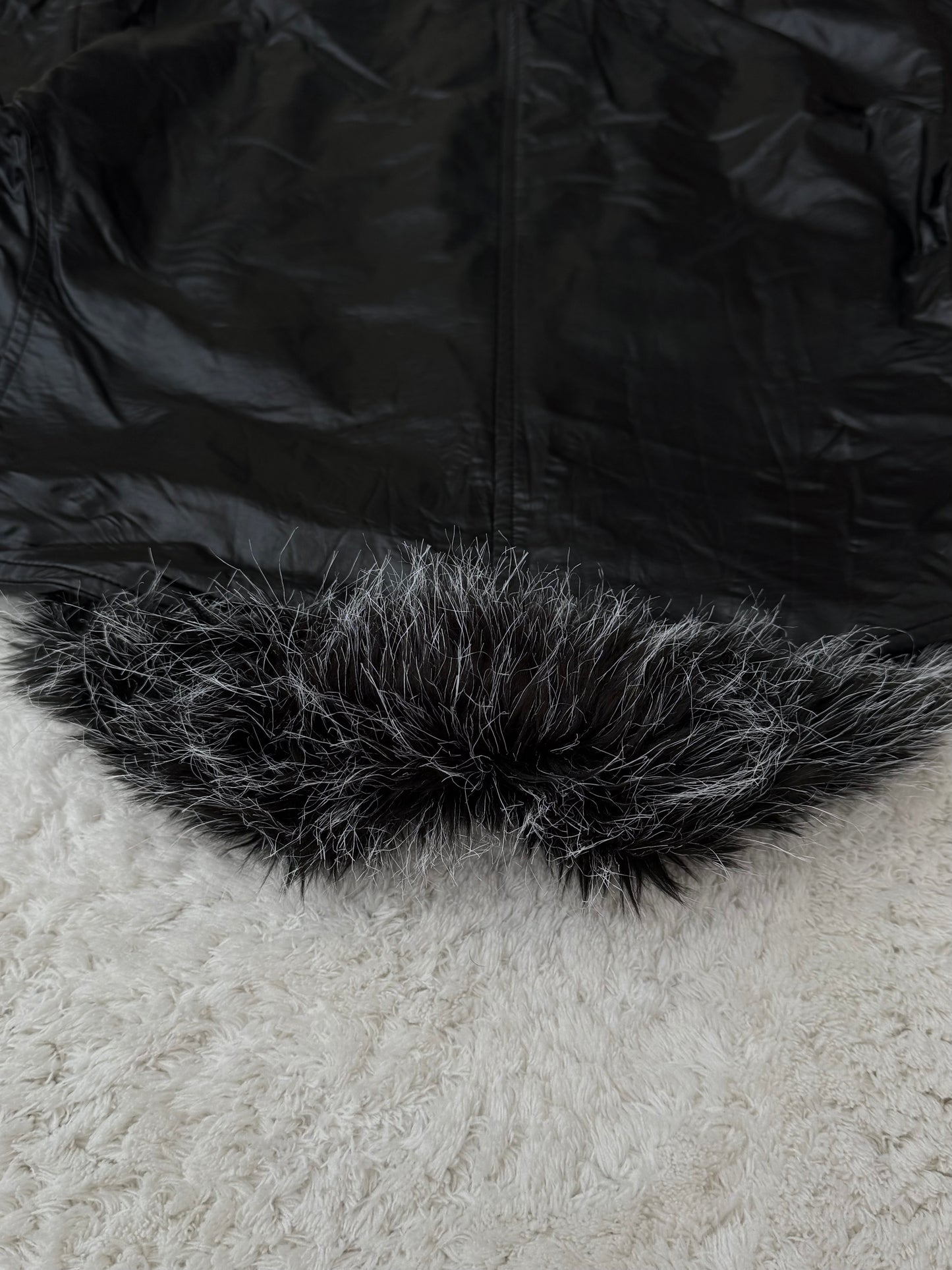 In The Attic Faux Fur Collar Leather Jacket
