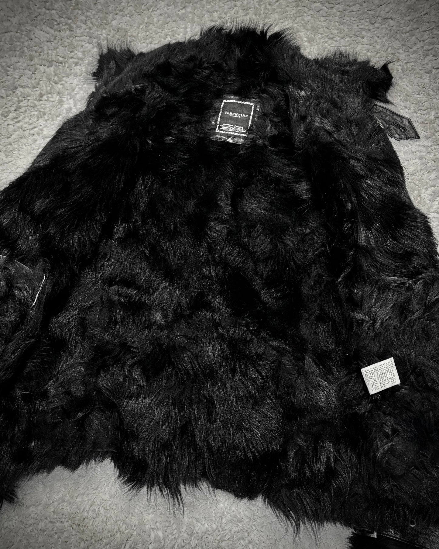 Varentine Fur Lined Leather Patchwork Jacket