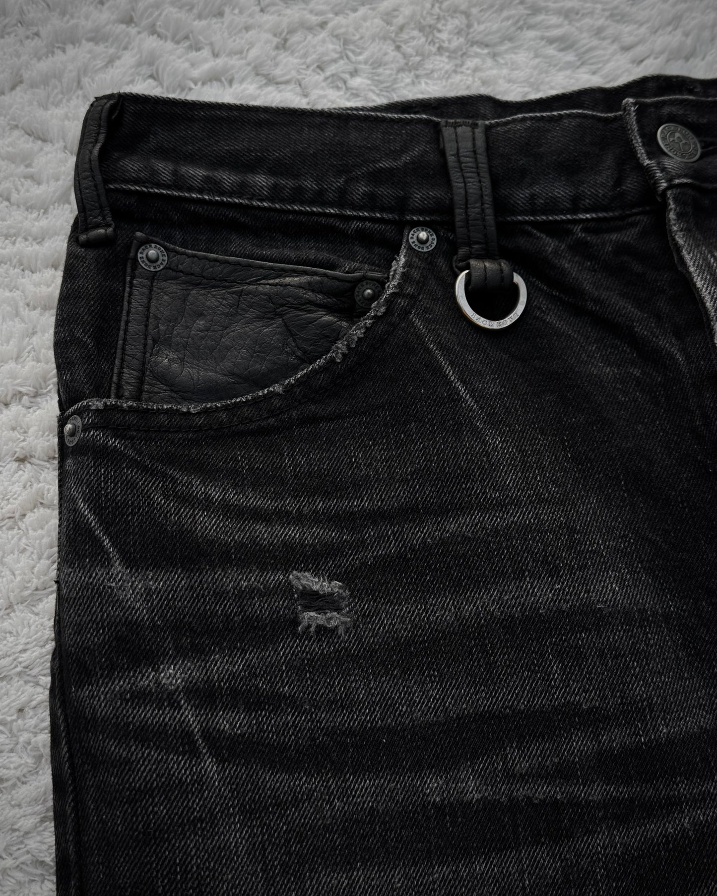 BackBone Leather Repaired Bootcut Denim