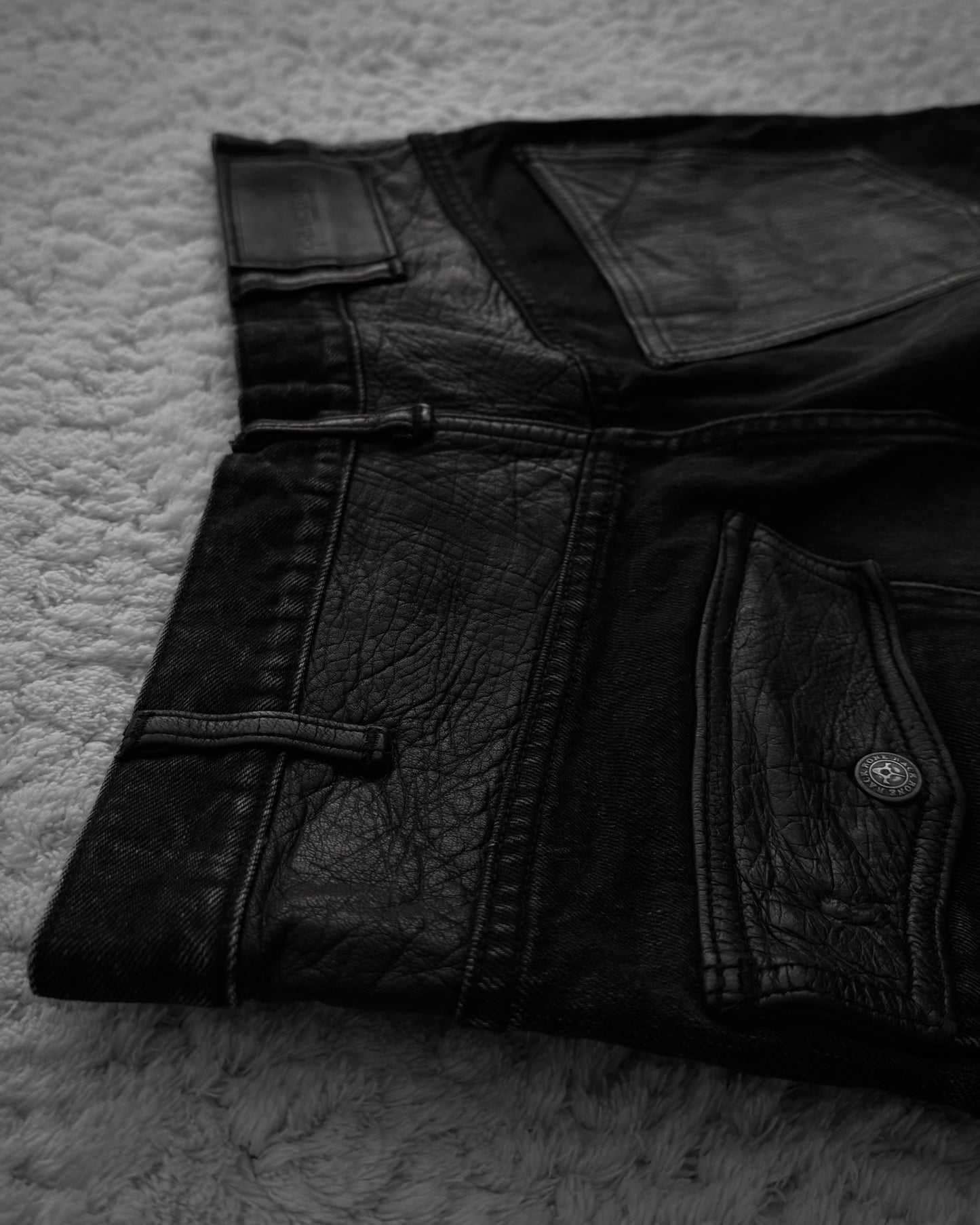 BackBone Leather Repaired Bootcut Denim