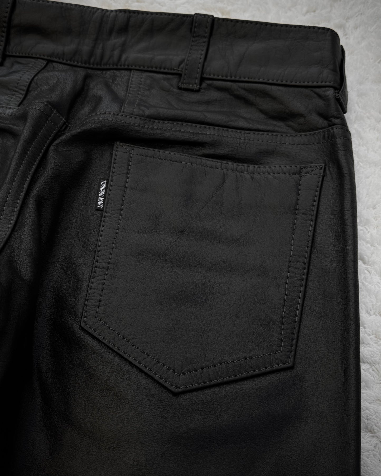 Tornado Mart Flared Buffalo Leather Pants
