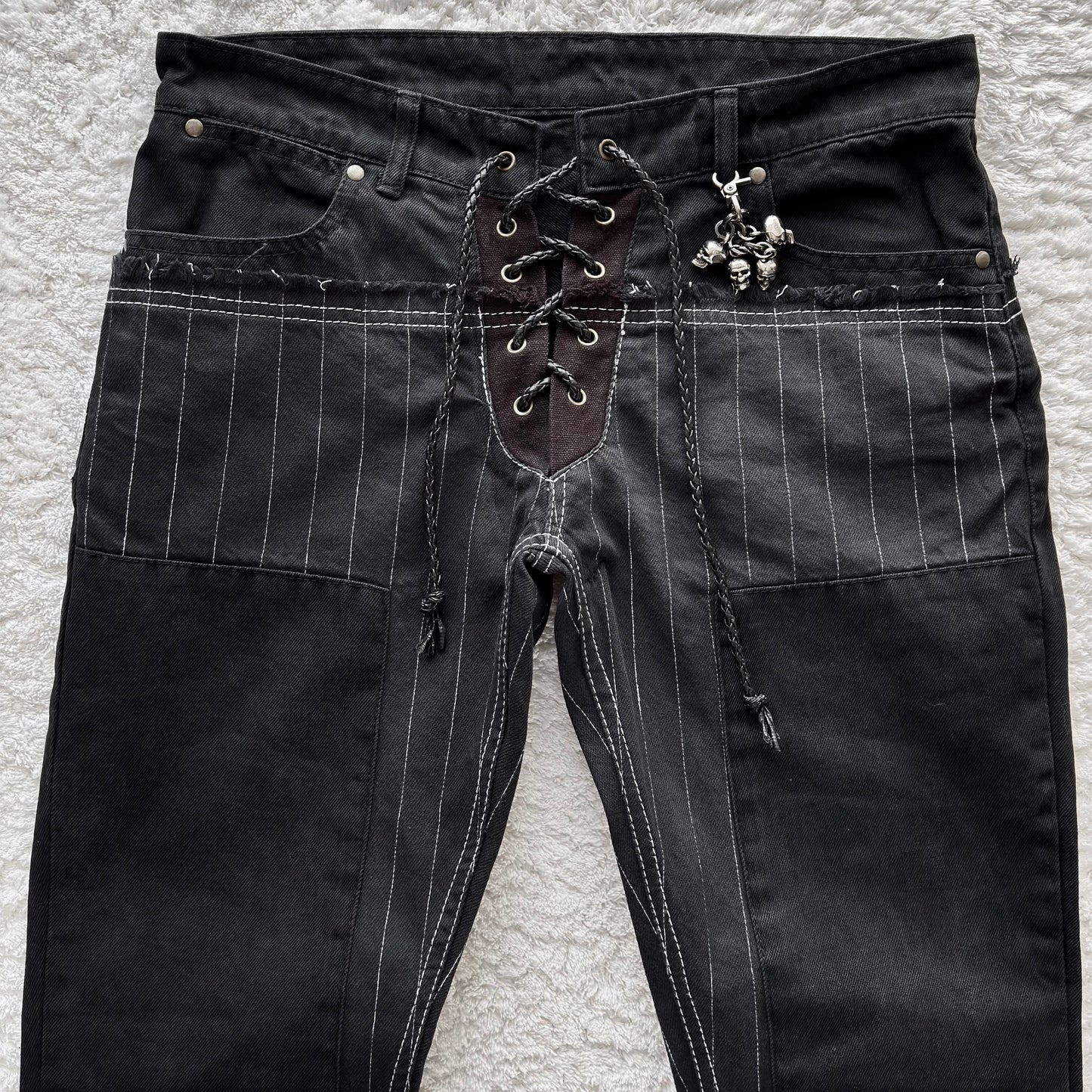 Offbrand Sera Tuxedo Lace-Up Bell Bottom Flared Pants