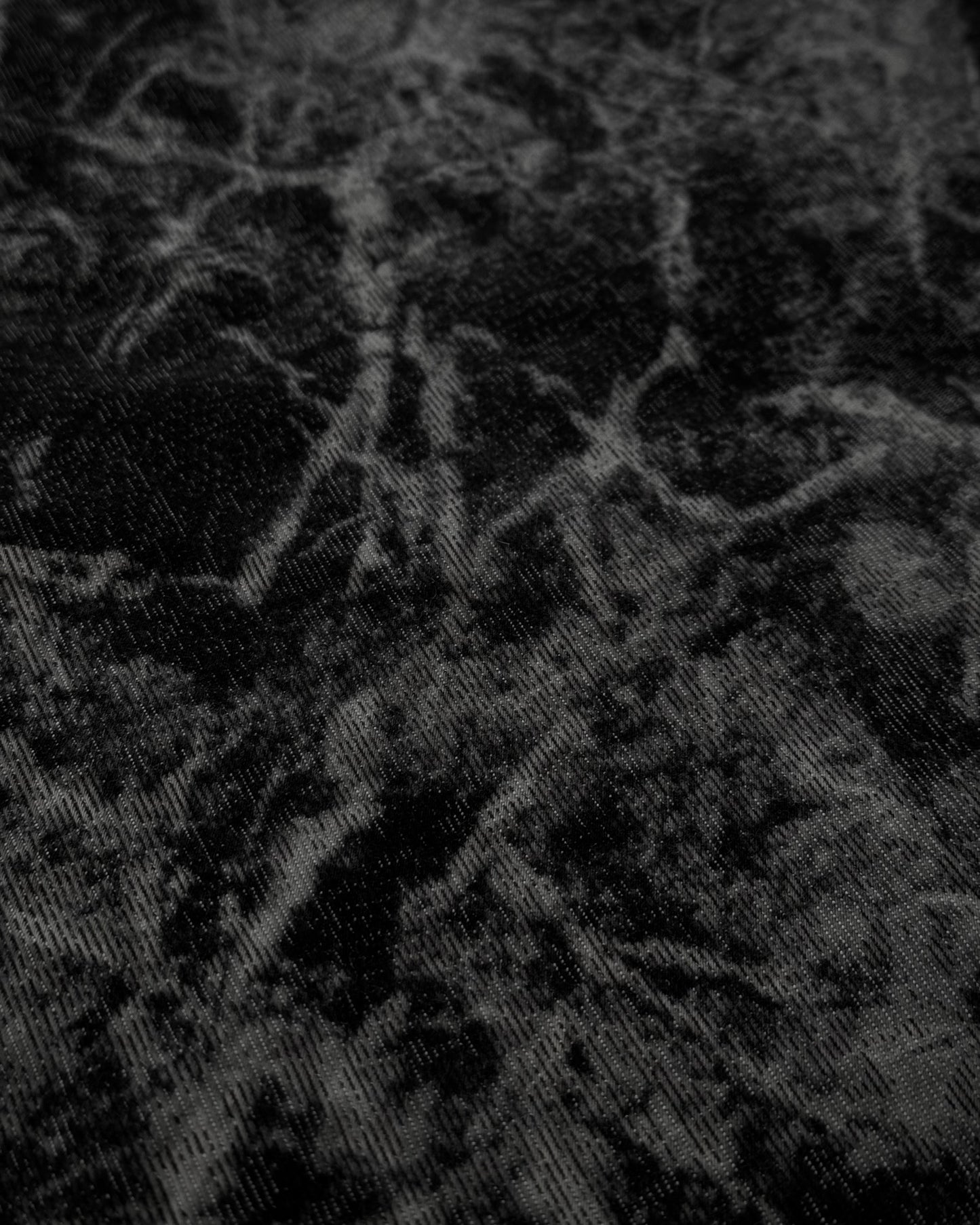 Tornado Mart Cracked Marble Wash Flared Jeans