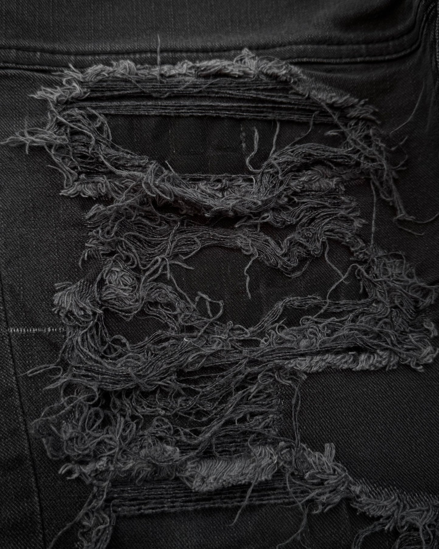 Glad News Repaired Distressing Zippered Skinny Bootcut Jeans