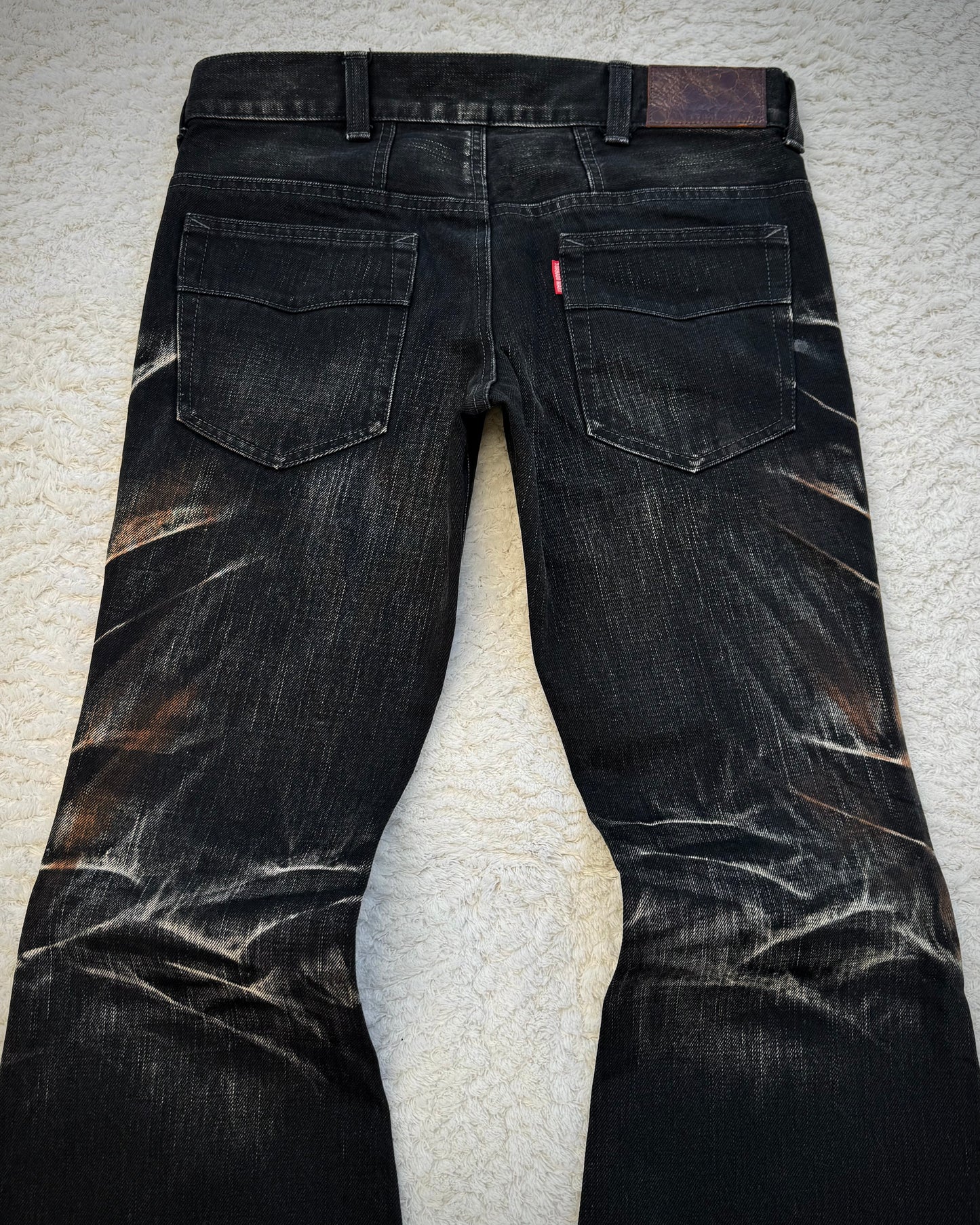 Tornado Mart Mud Claw Marks Washed Flared Jeans