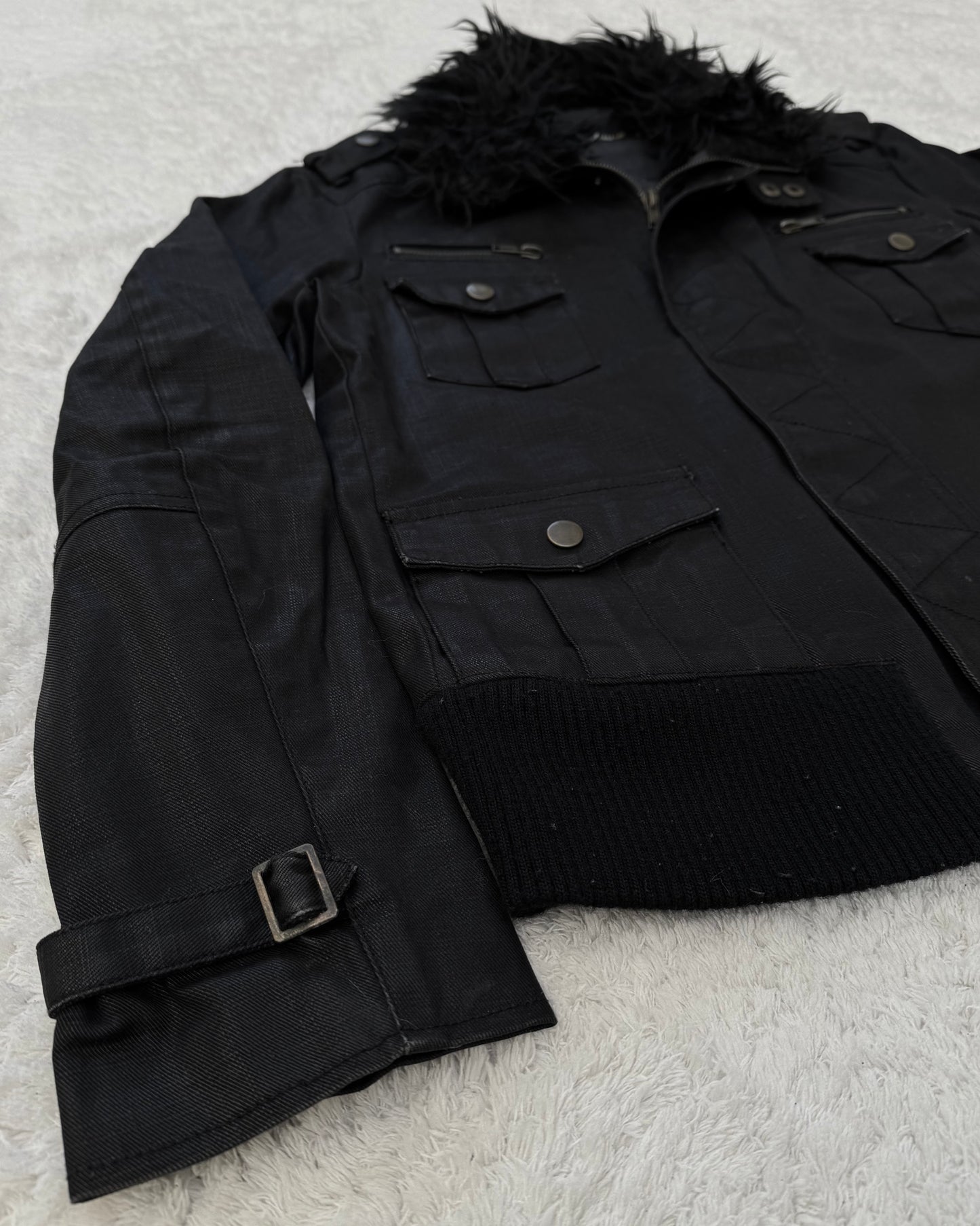 Roi Franc Waxed Fur Collar Jacket