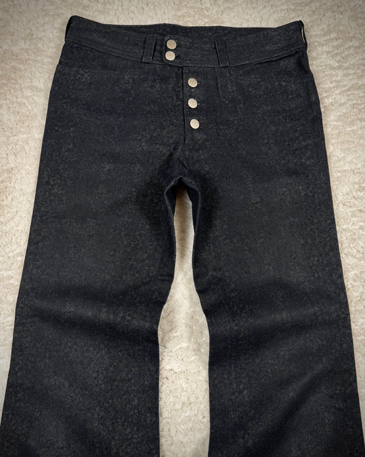 Tornado Mart Wax Textured Flared Pants