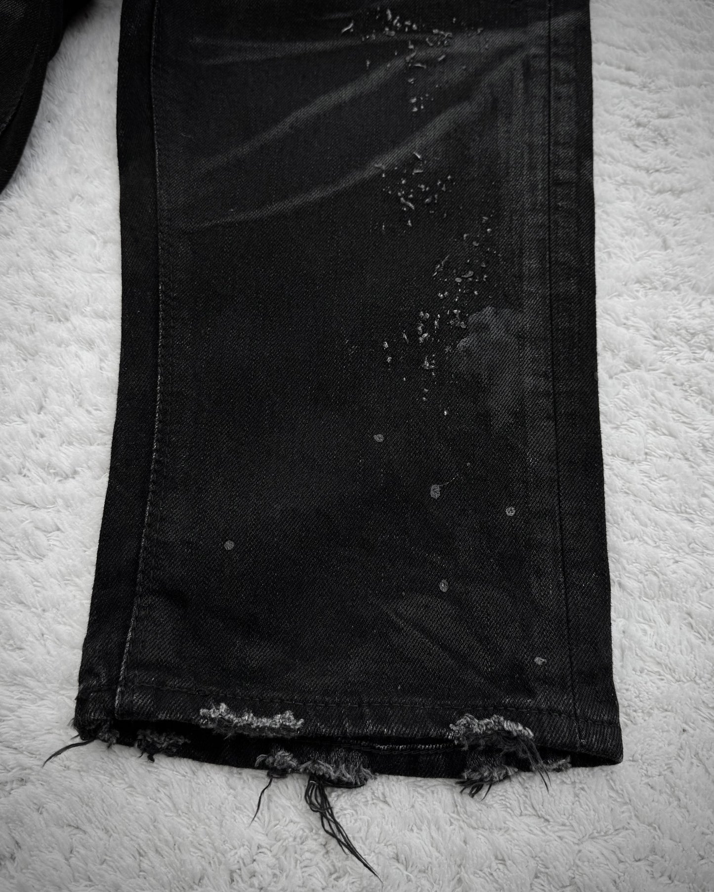 Fuga Whisker Waxed Denim Shorts
