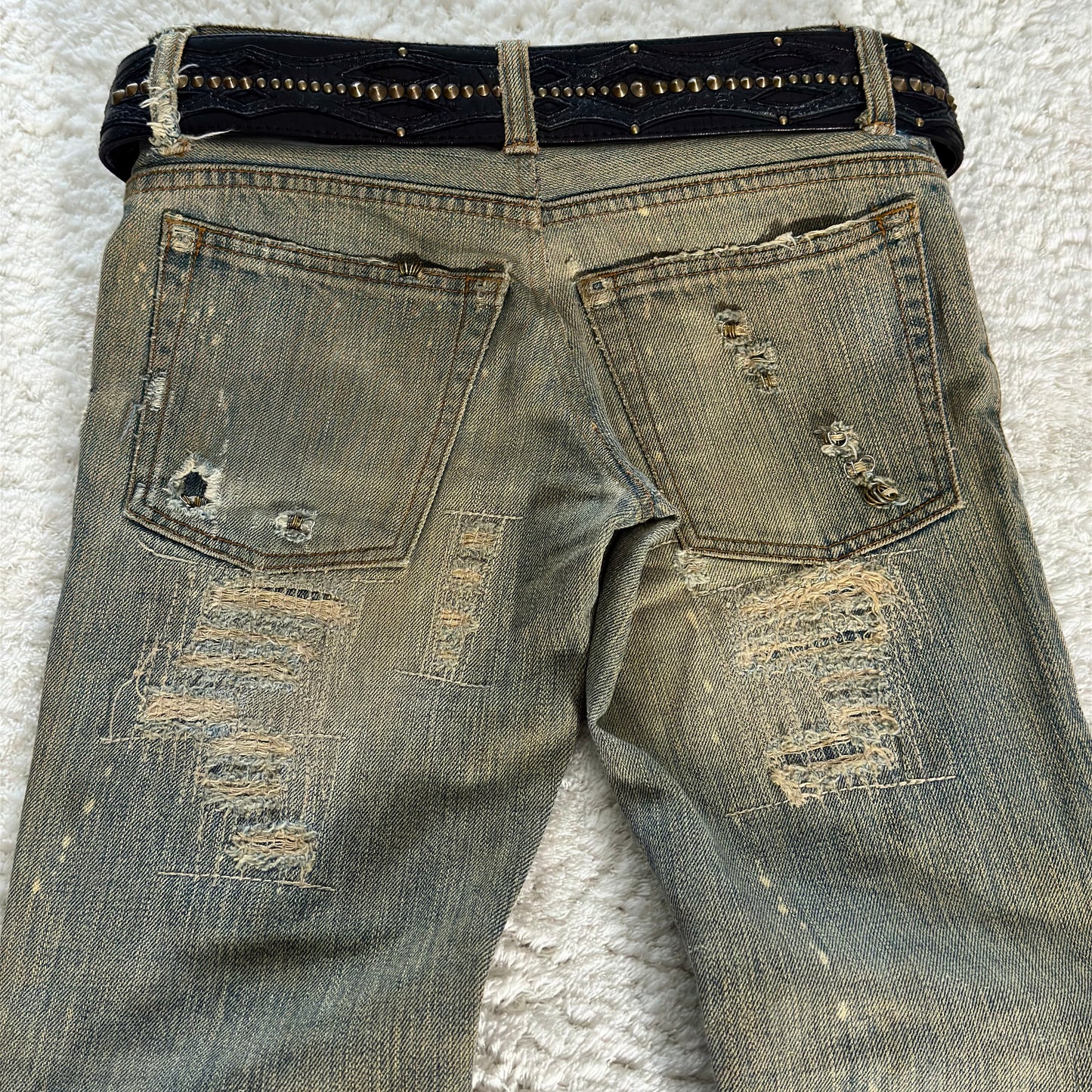 IfSixWasNine Mud Max Pierced Flared Jeans