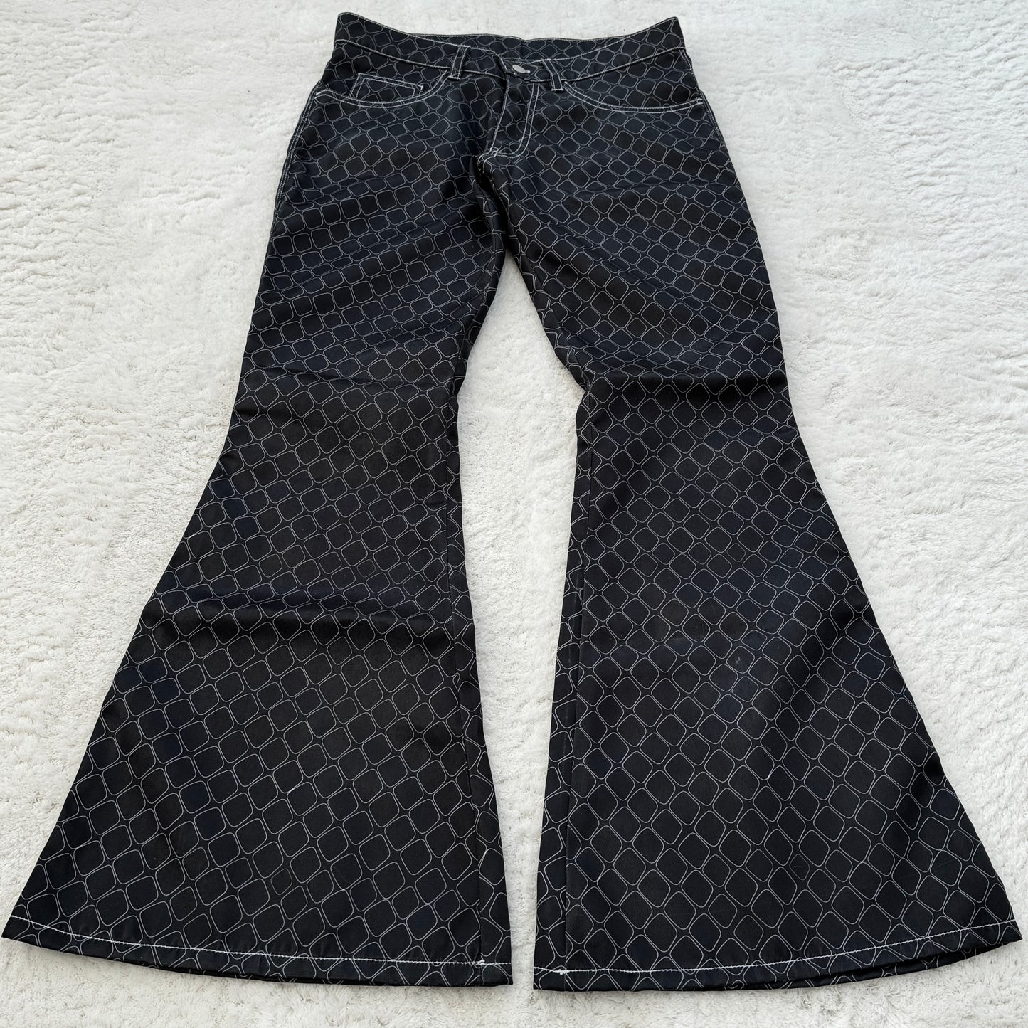 Snakeskin Bell Bottom Pants