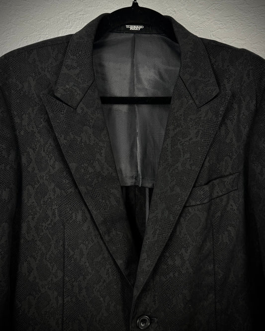Tornado Mart Python Pattern Peaked Blazer