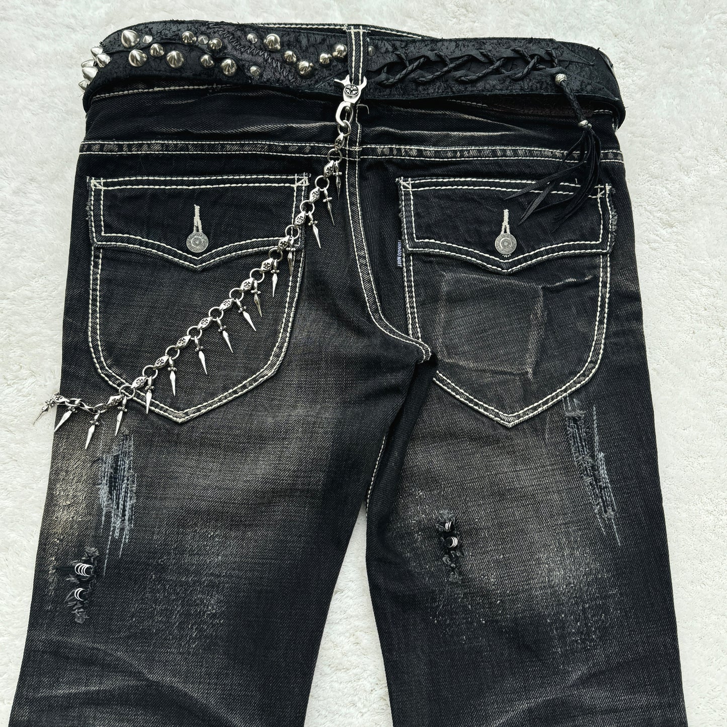 Tornado Mart Pierced Flared Jeans