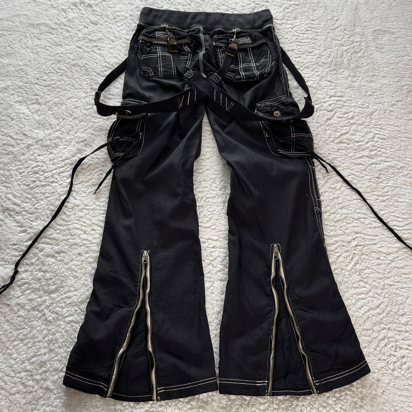 G.O.A Gas Mask Suspender Flared Suspender Cargo Pants