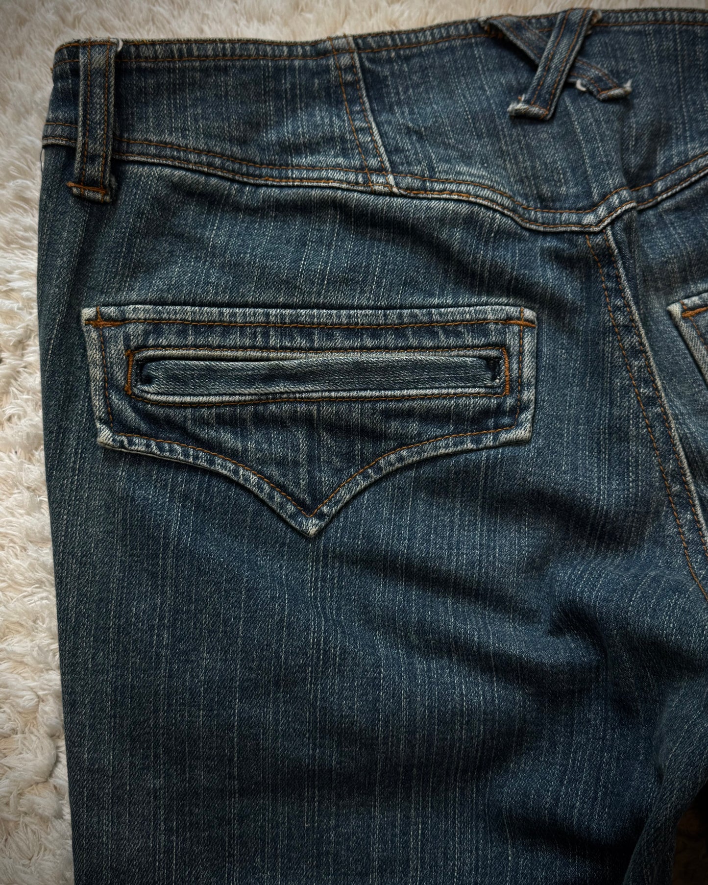 Morgan Homme Mud Washed Double Button Fly Flared Jeans