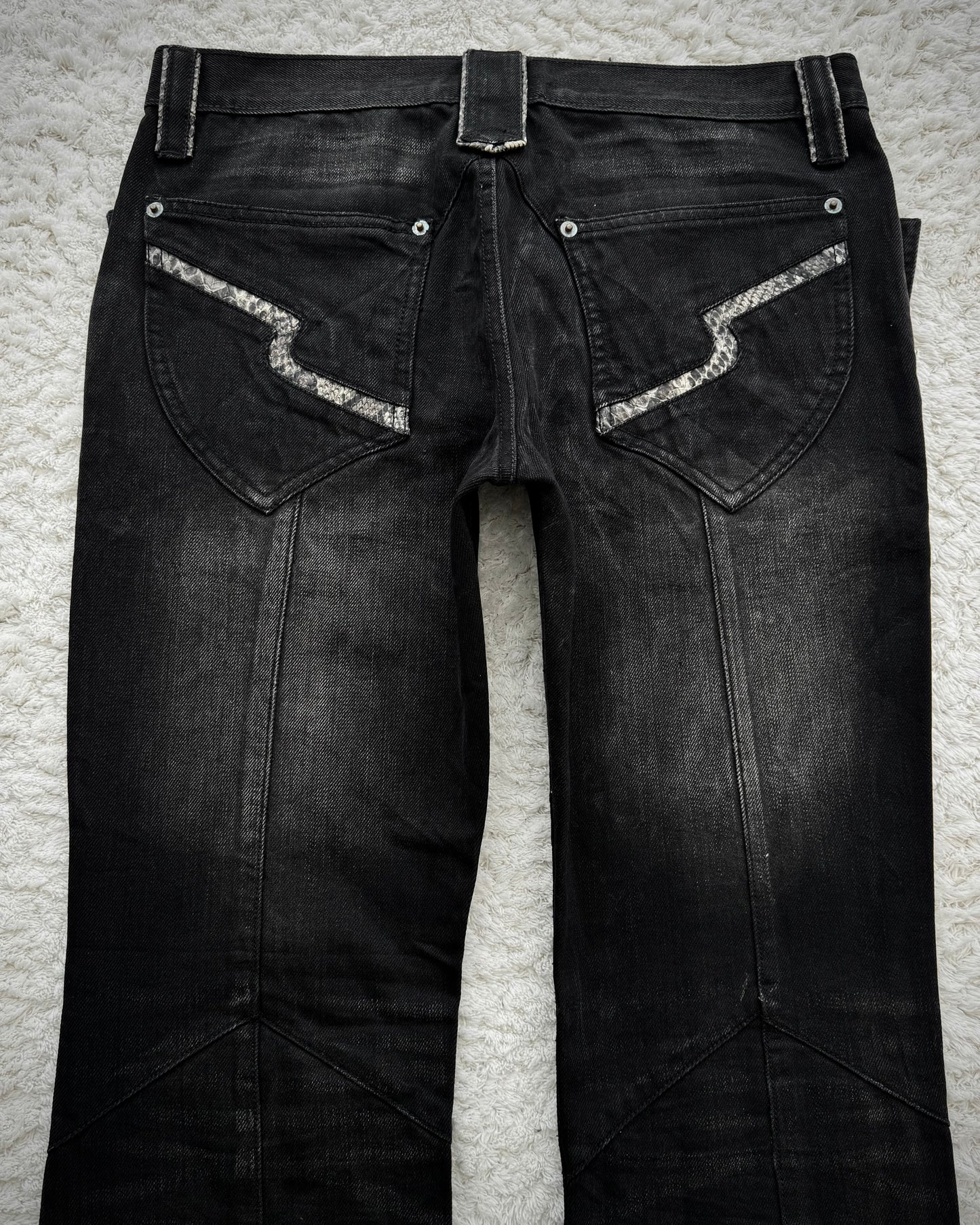 Semantic Design Python Accented Bootcut Denim