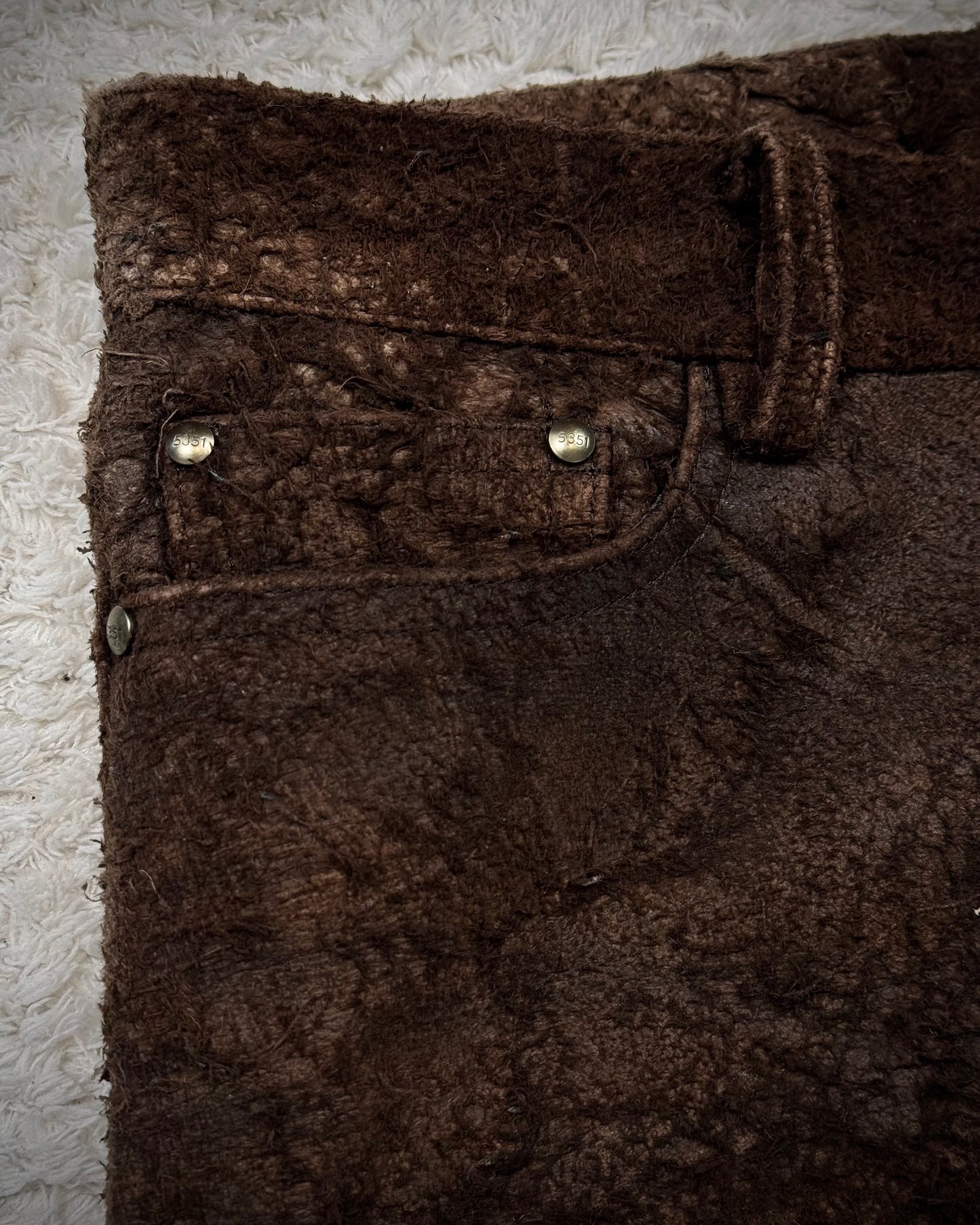 5351 Pour Les Hommes Post Apocalyptic Blistered Leather Pants